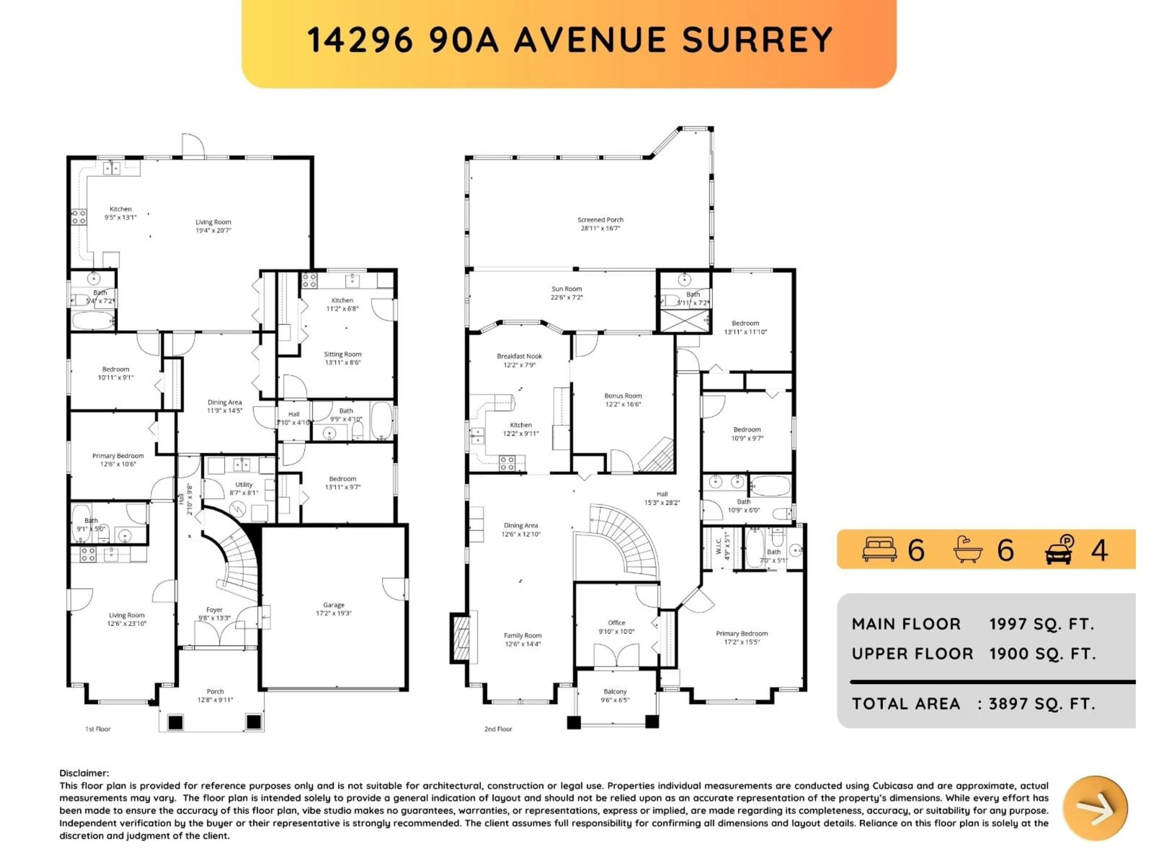 Floor plan for 14296 90A AVENUE, Surrey British Columbia V3V7X9