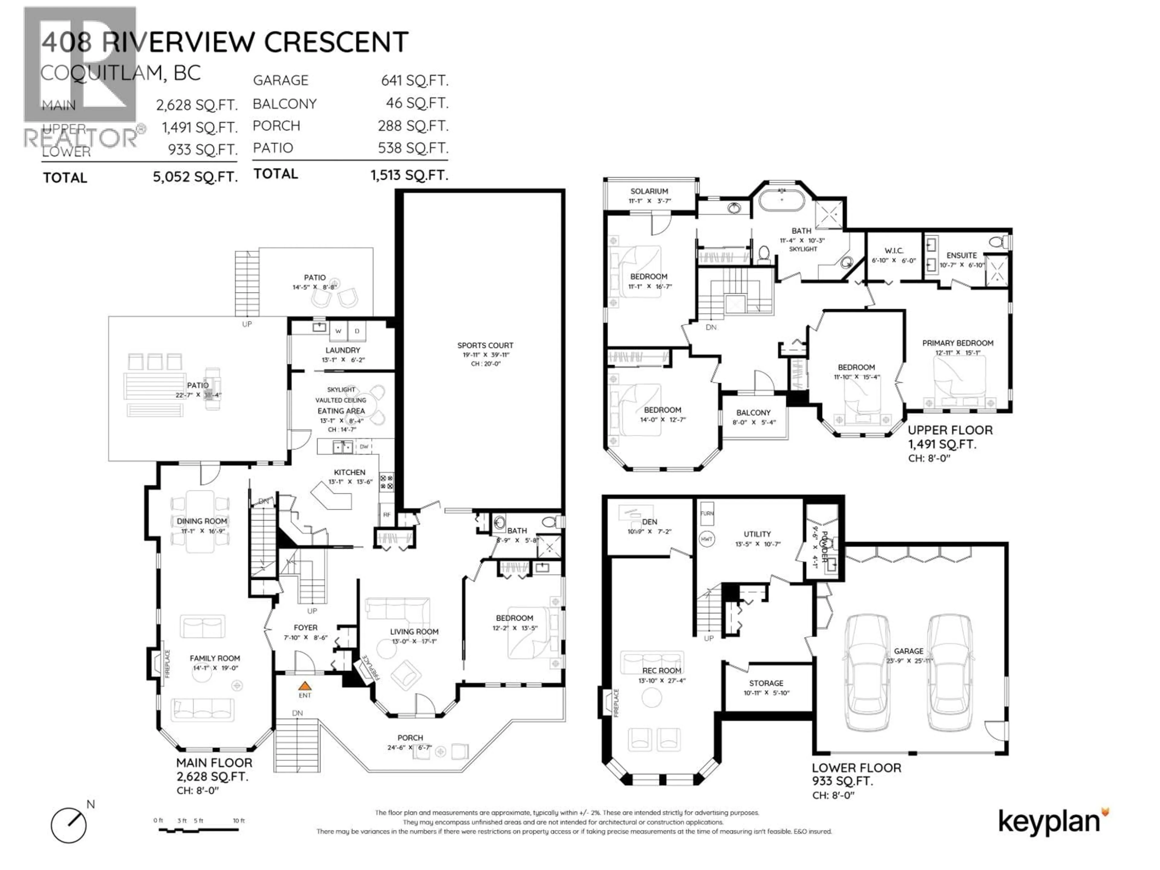 Floor plan for 408 RIVERVIEW CRESCENT, Coquitlam British Columbia V3C4X8