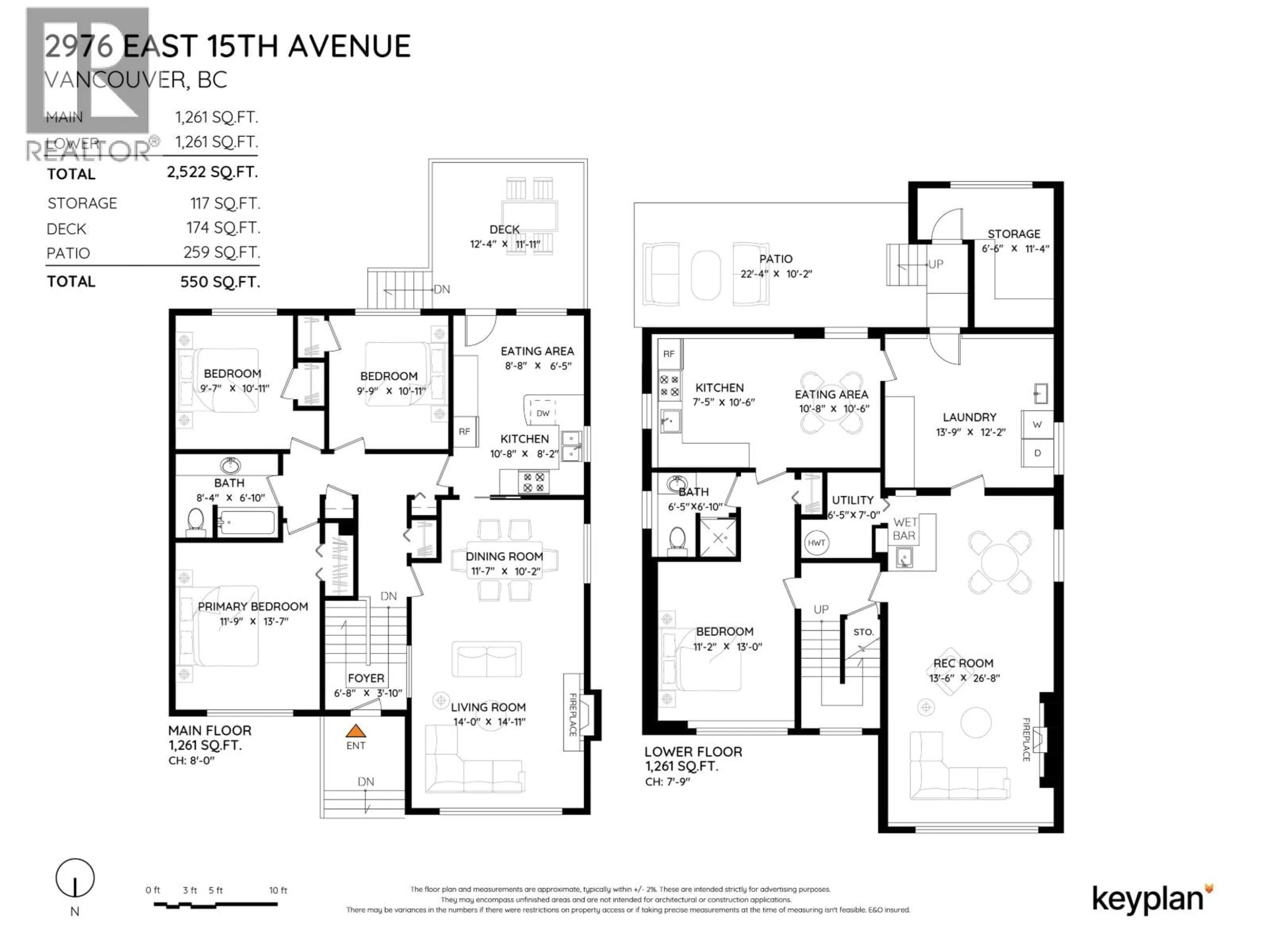Floor plan for 2976 15TH AVENUE, Vancouver British Columbia V5M2K6