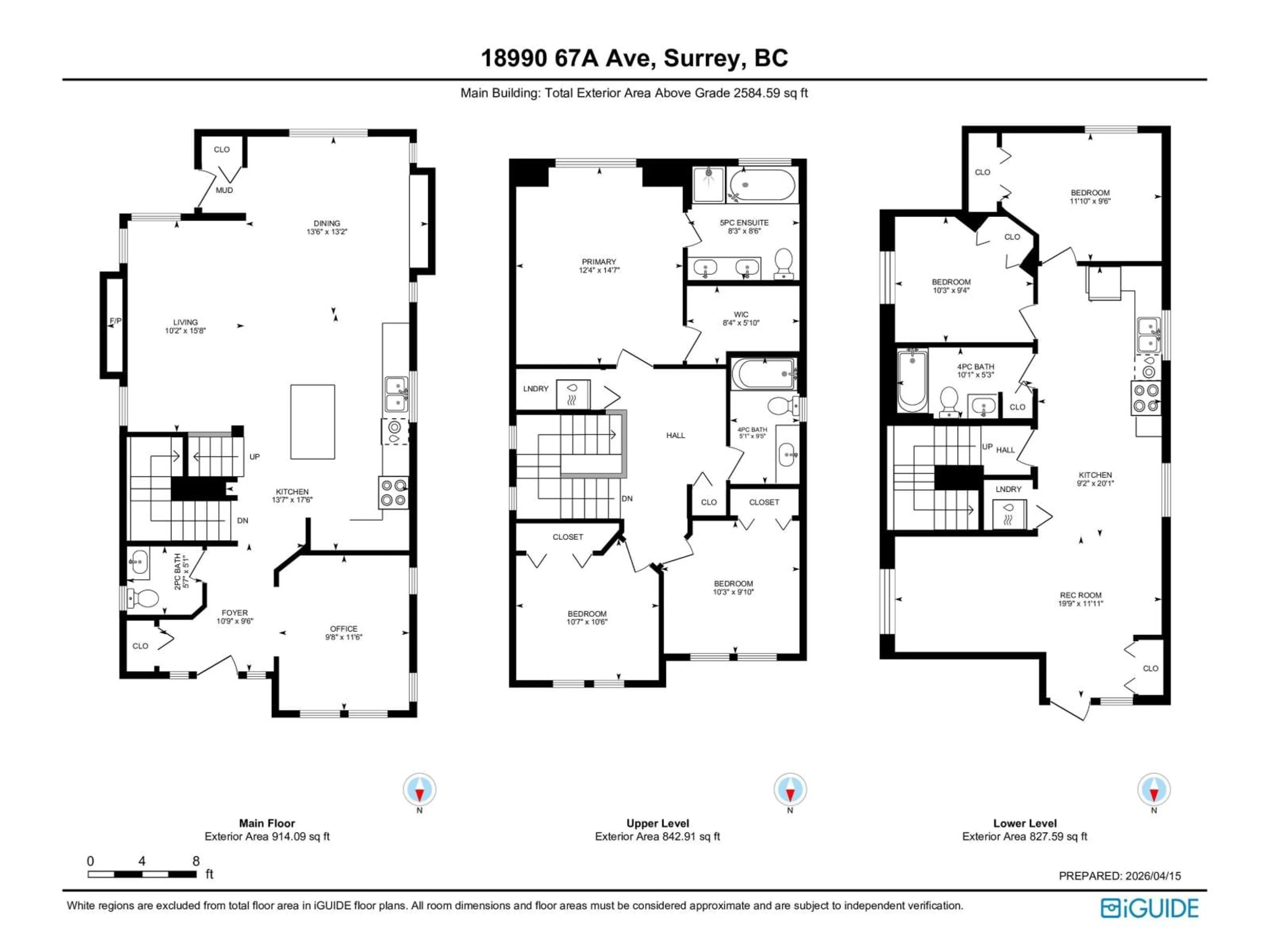 Floor plan for 18990 67A AVENUE, Surrey British Columbia V4N6A2