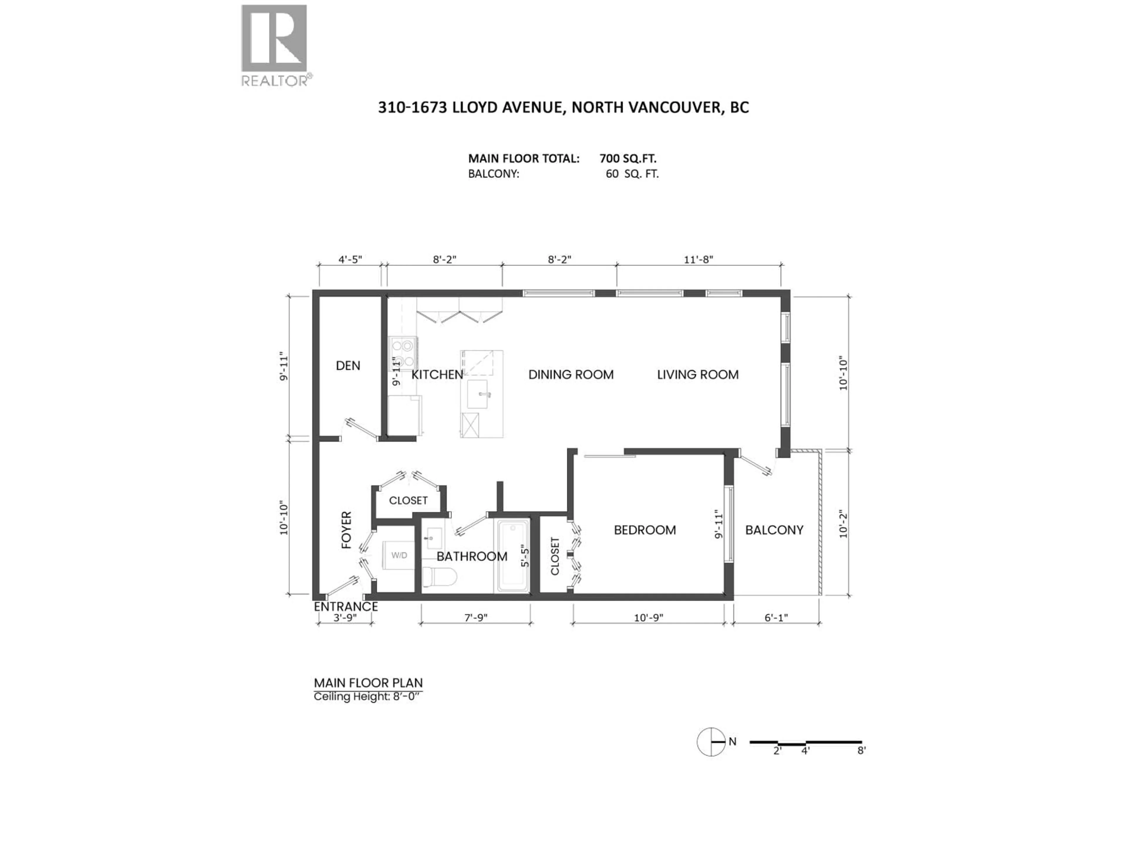Floor plan for 310 - 1673 LLOYD AVENUE, North Vancouver British Columbia V7P0A9