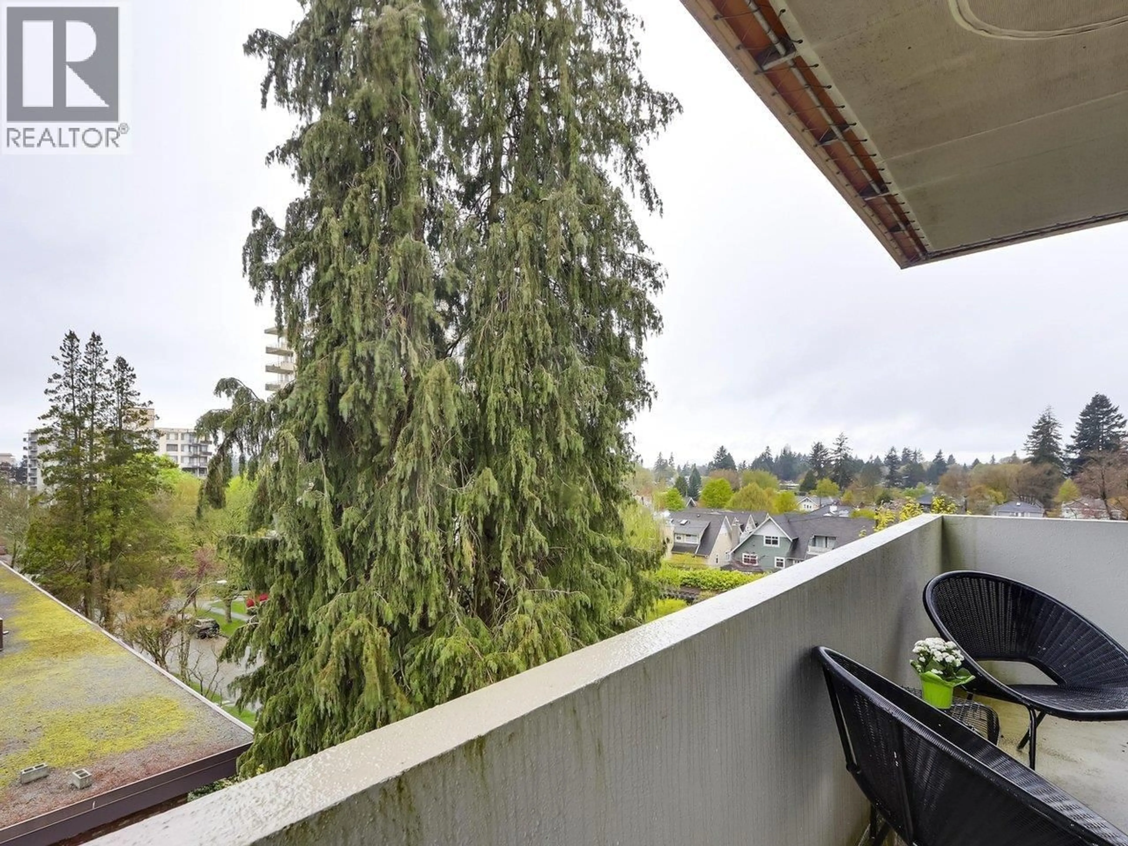 Balcony in the apartment, city buildings view from balcony for 602 - 5350 BALSAM STREET, Vancouver British Columbia V6M4B4