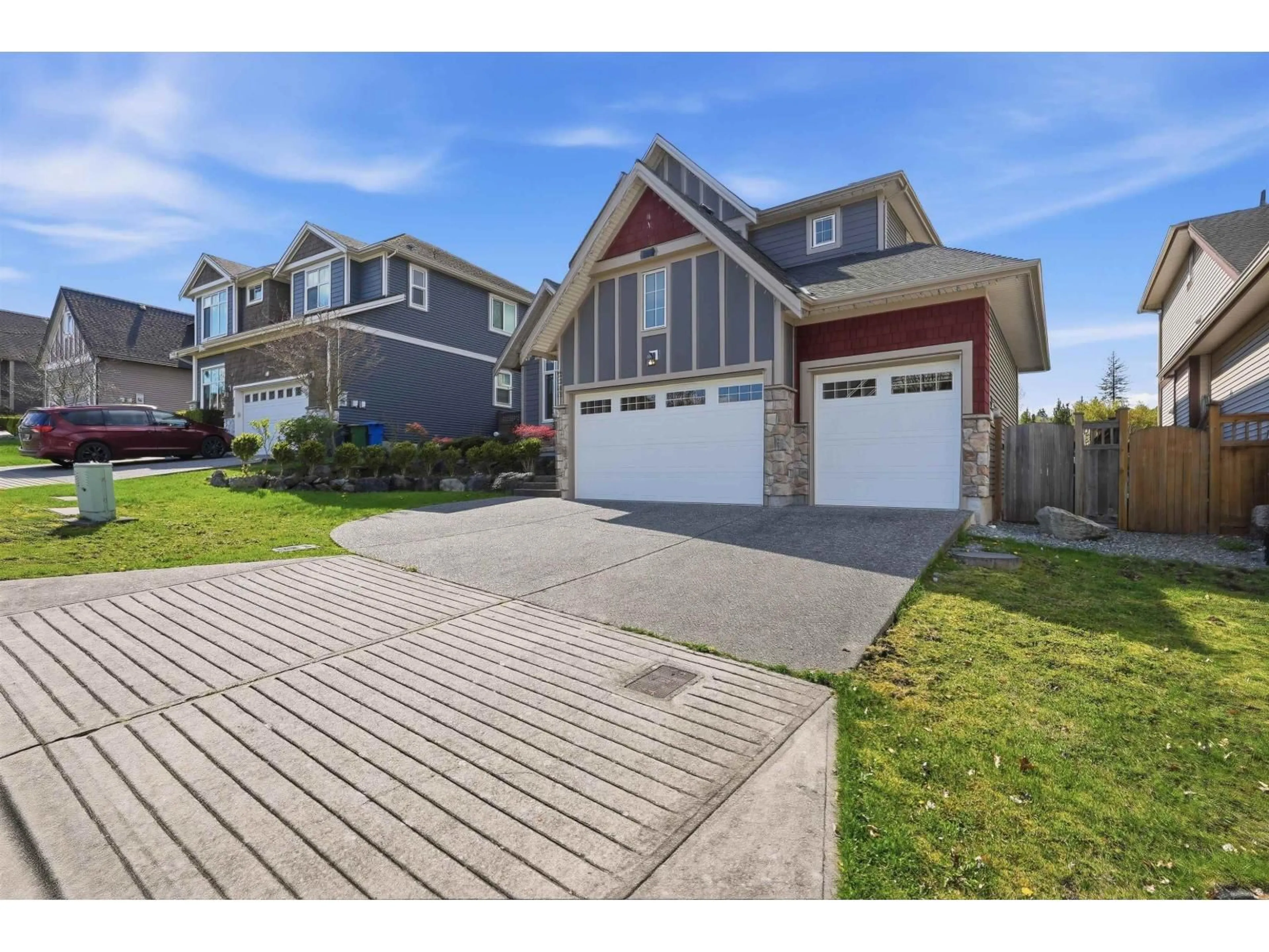 Home with vinyl exterior material, street for 2203 RIESLING DRIVE, Abbotsford British Columbia V4X0A6