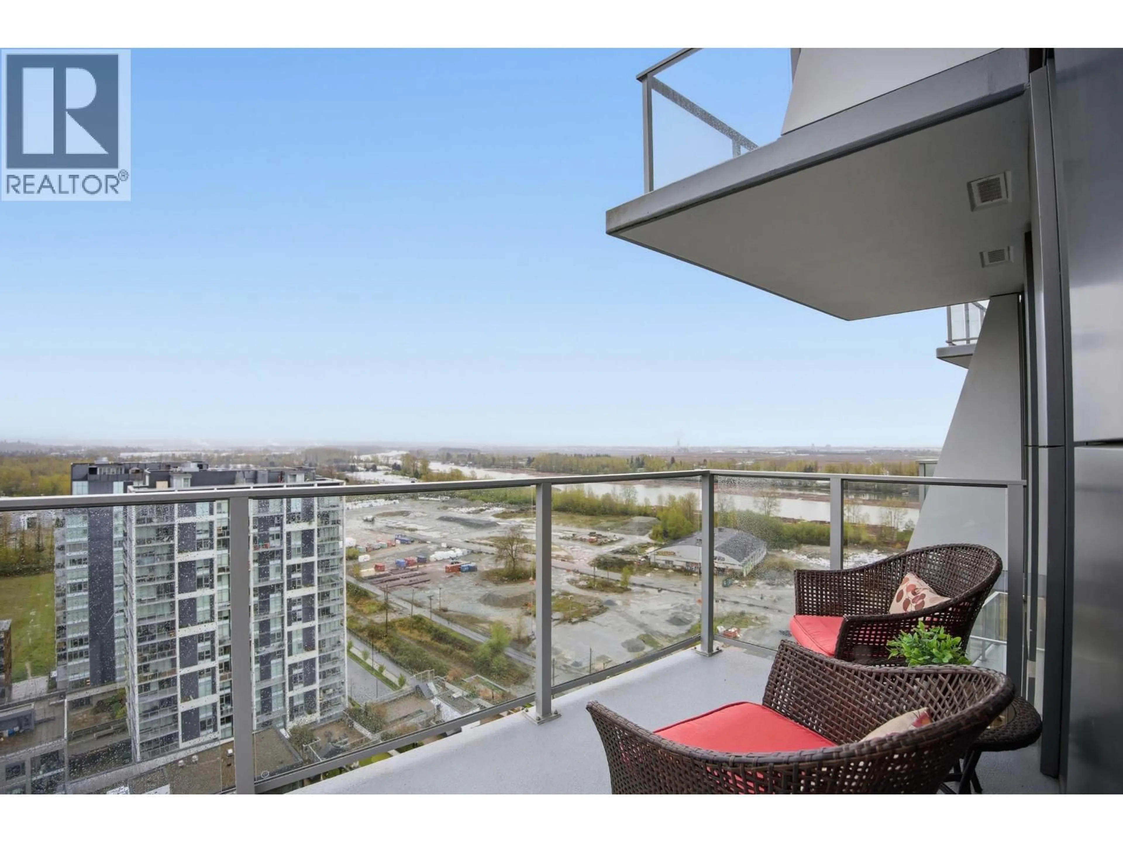 Balcony in the apartment, city buildings view from balcony for 2003 - 3538 SAWMILL CRESCENT, Vancouver British Columbia V5S0J8