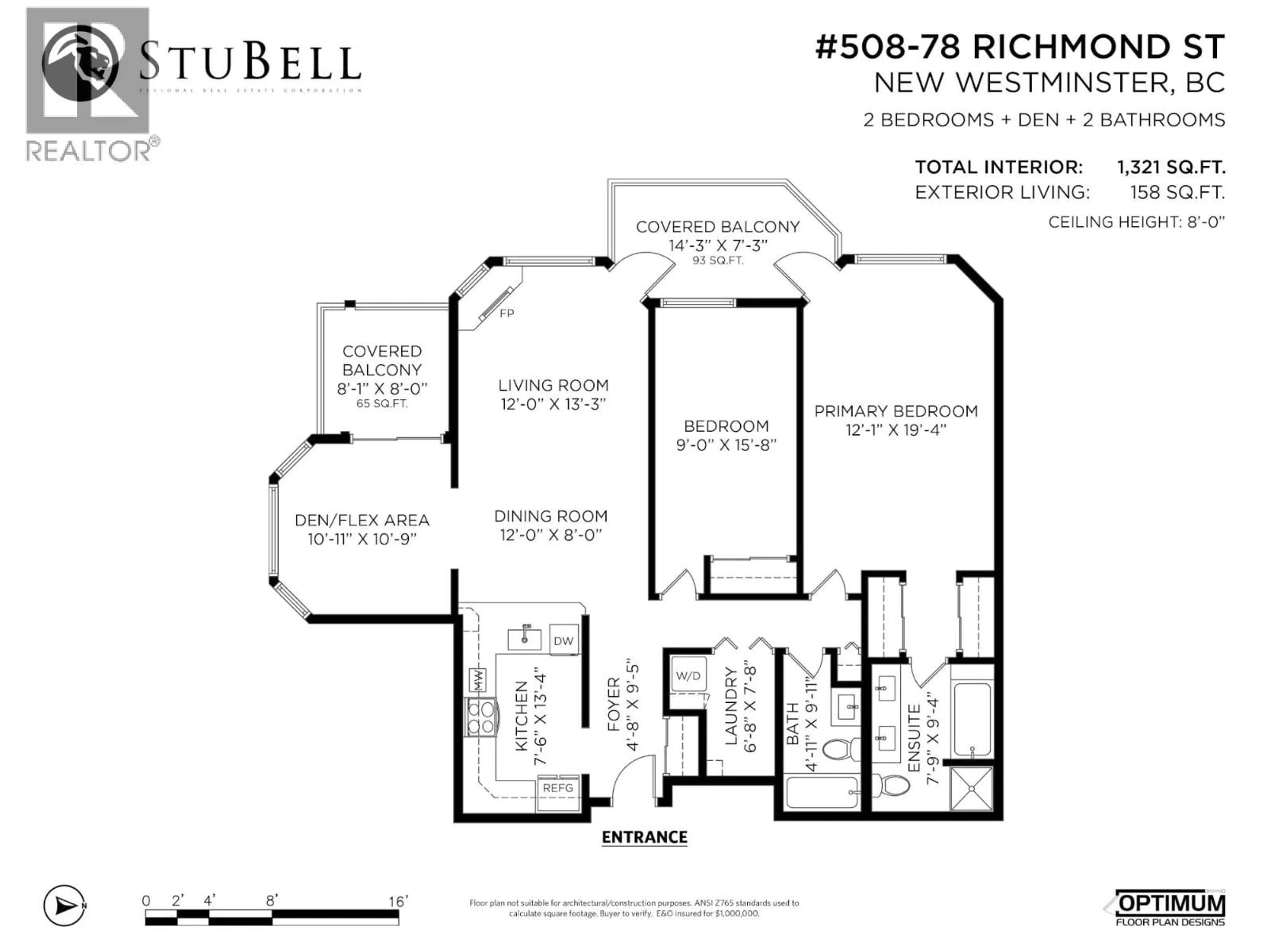 Floor plan for 508 - 78 RICHMOND STREET, New Westminster British Columbia V3L5T2