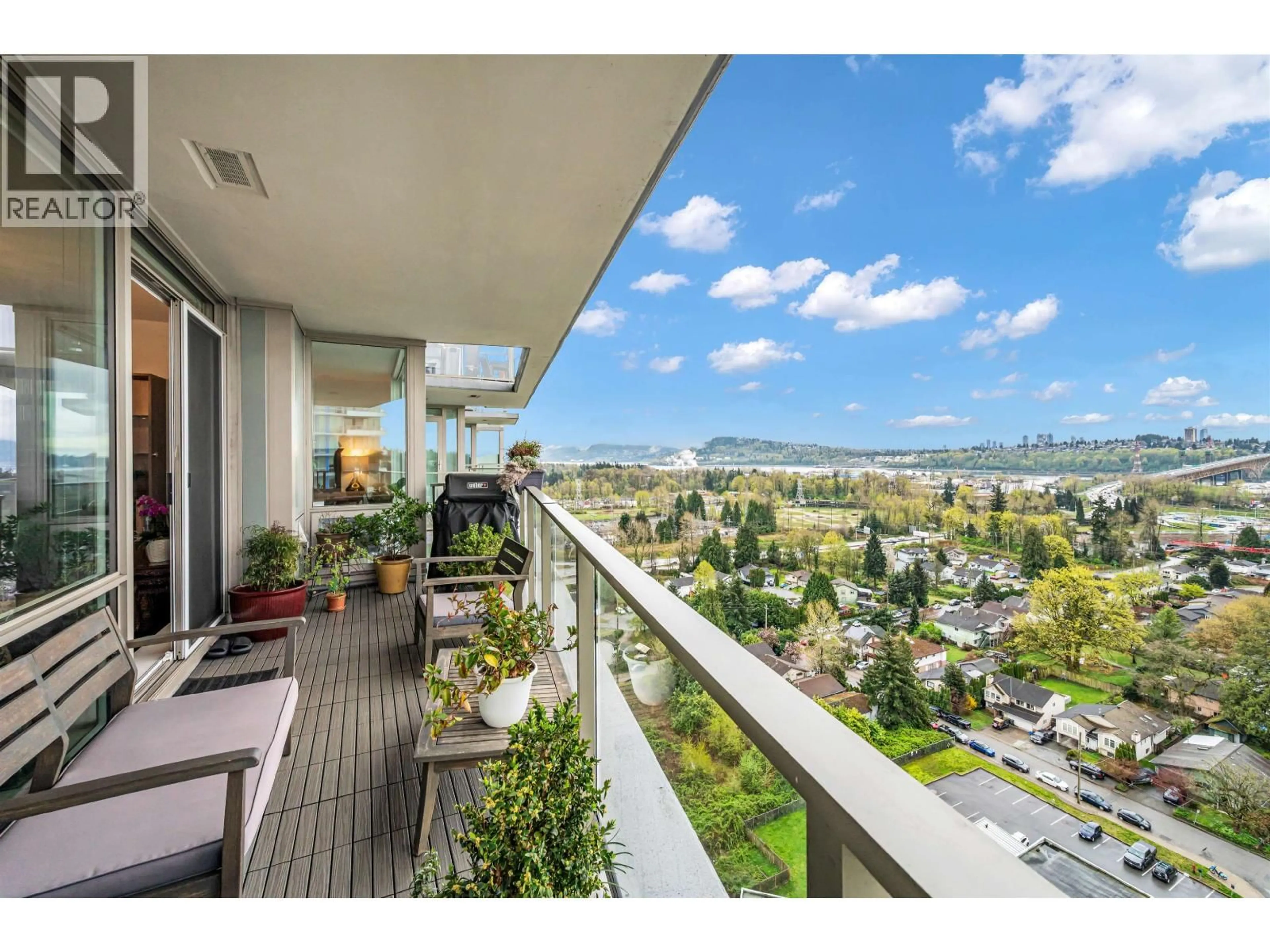 Balcony in the apartment, water/lake/river/ocean view for 2107 - 1550 FERN STREET, North Vancouver British Columbia V7J2L6