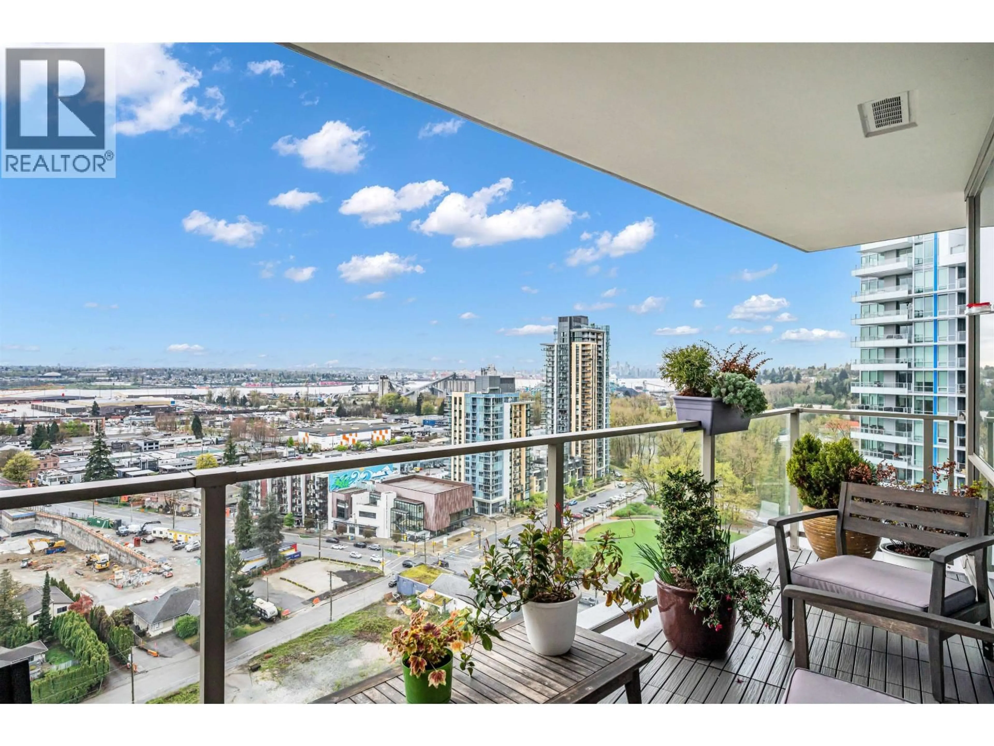 Balcony in the apartment, city buildings view from balcony for 2107 - 1550 FERN STREET, North Vancouver British Columbia V7J2L6
