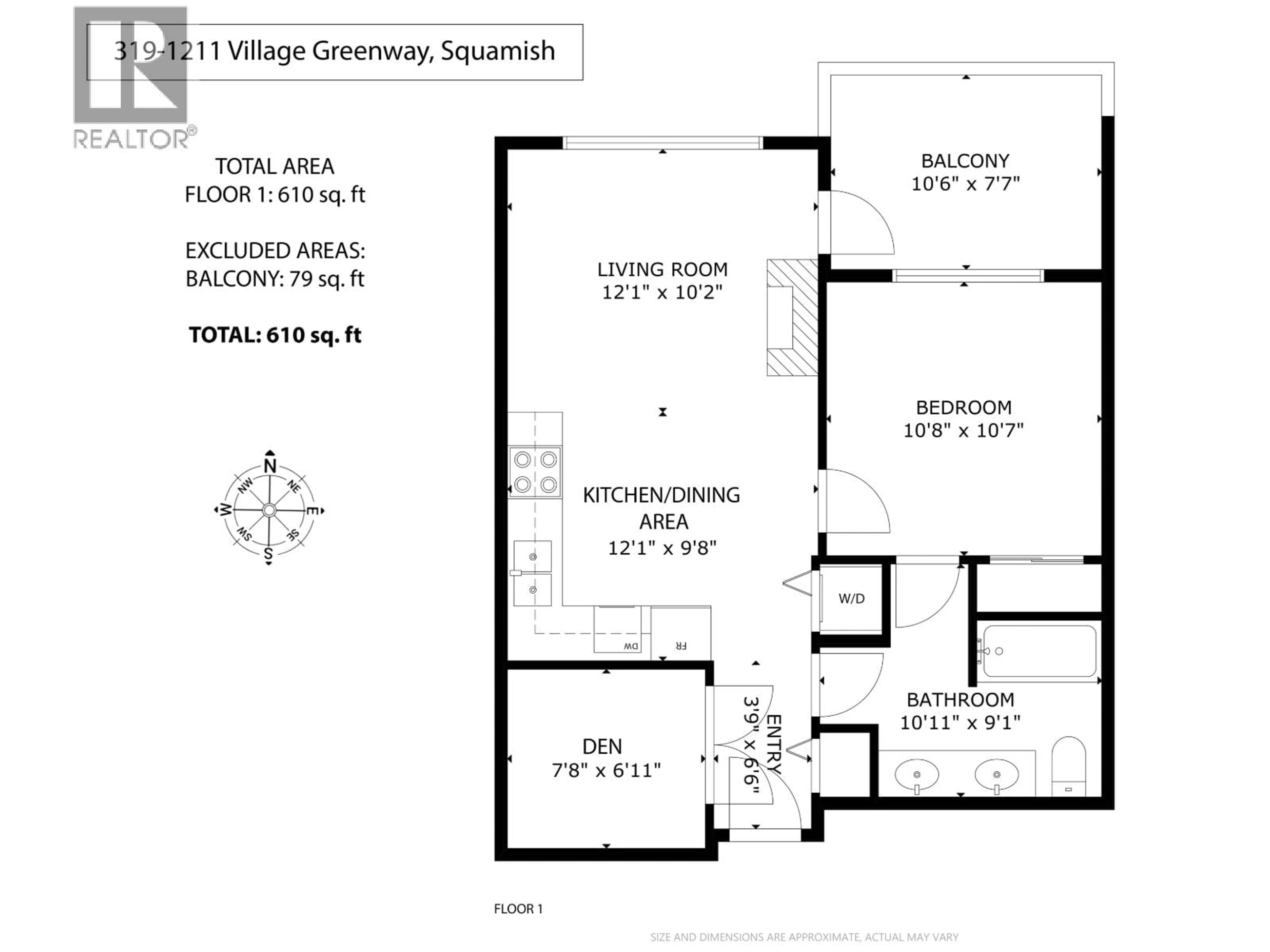 Floor plan for 319 - 1211 VILLAGE GREEN WAY, Squamish British Columbia V8B0R7