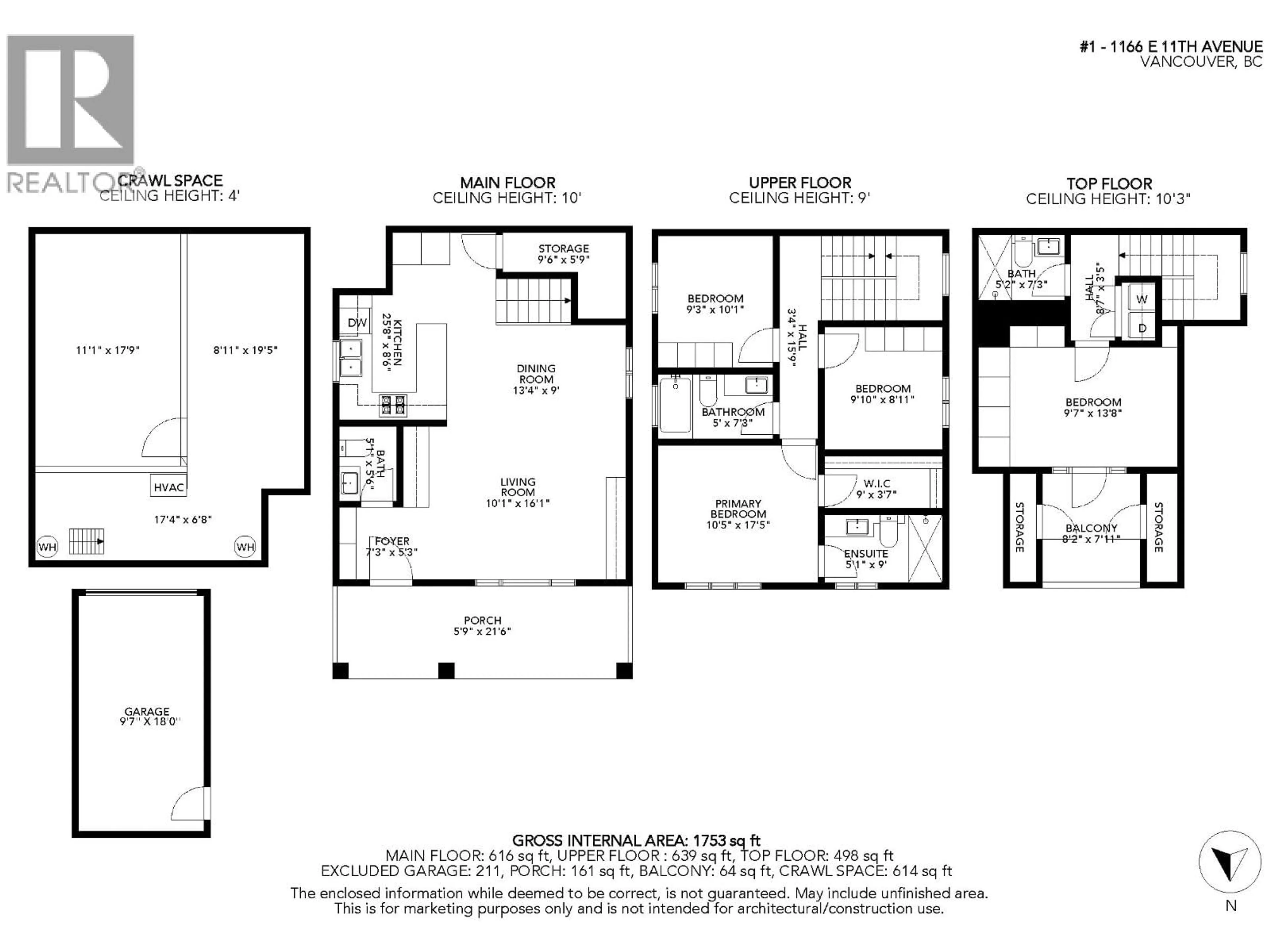 Floor plan for 1 - 1166 11TH AVENUE, Vancouver British Columbia V5T2G3