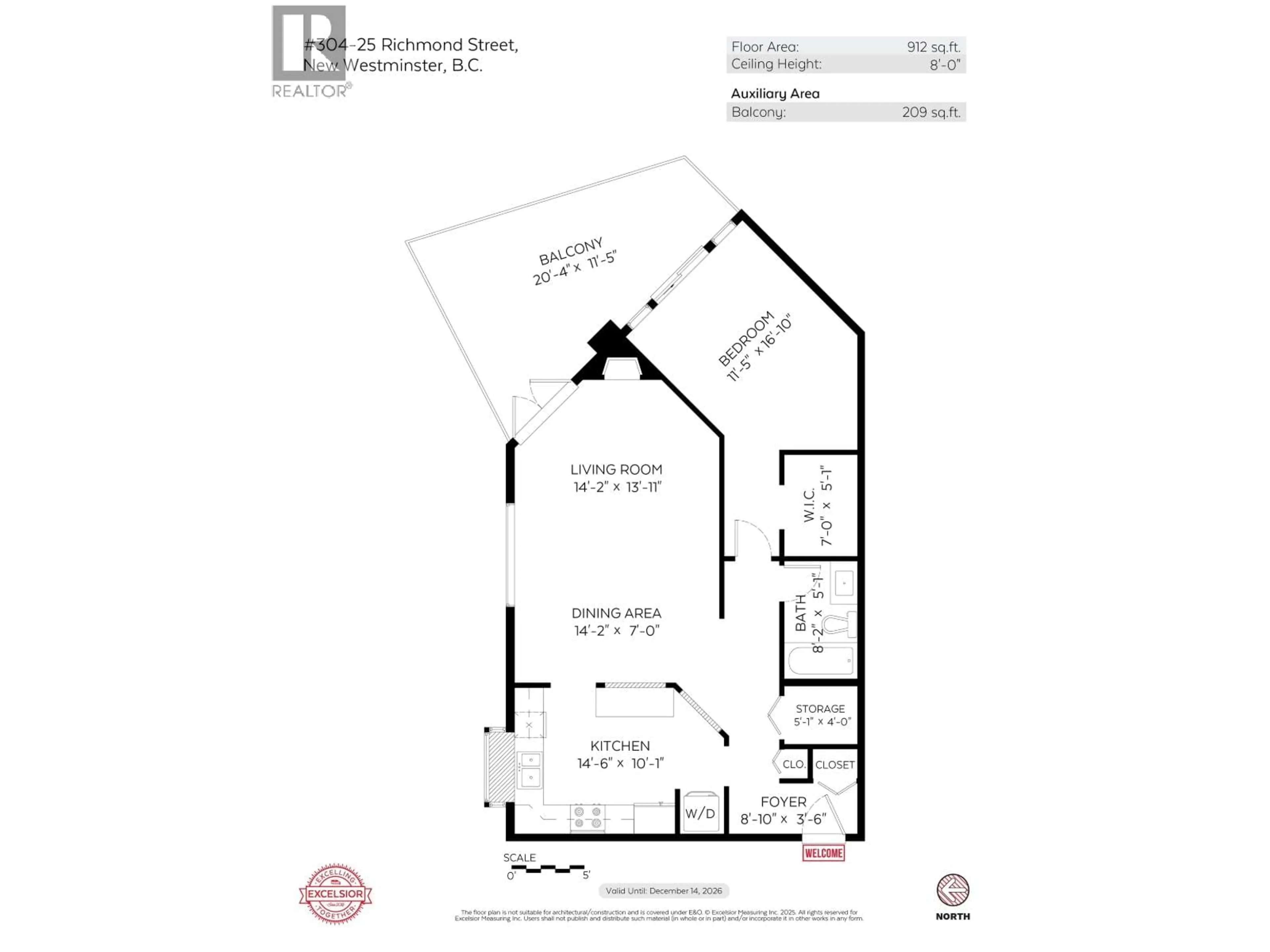 Floor plan for 304 - 25 RICHMOND STREET, New Westminster British Columbia V3L5P9
