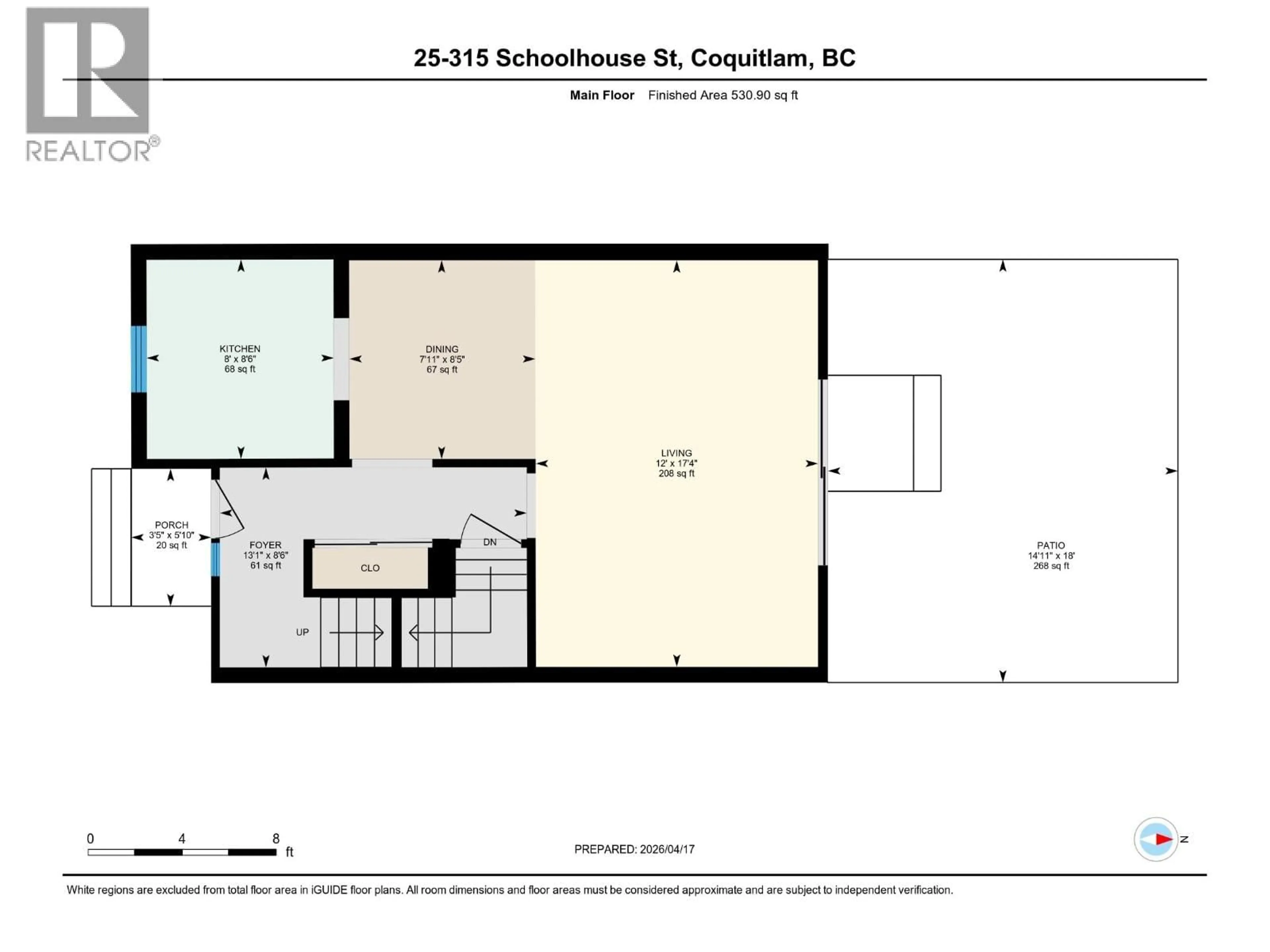 Floor plan for 25 - 315 SCHOOLHOUSE STREET, Coquitlam British Columbia V3K5P4