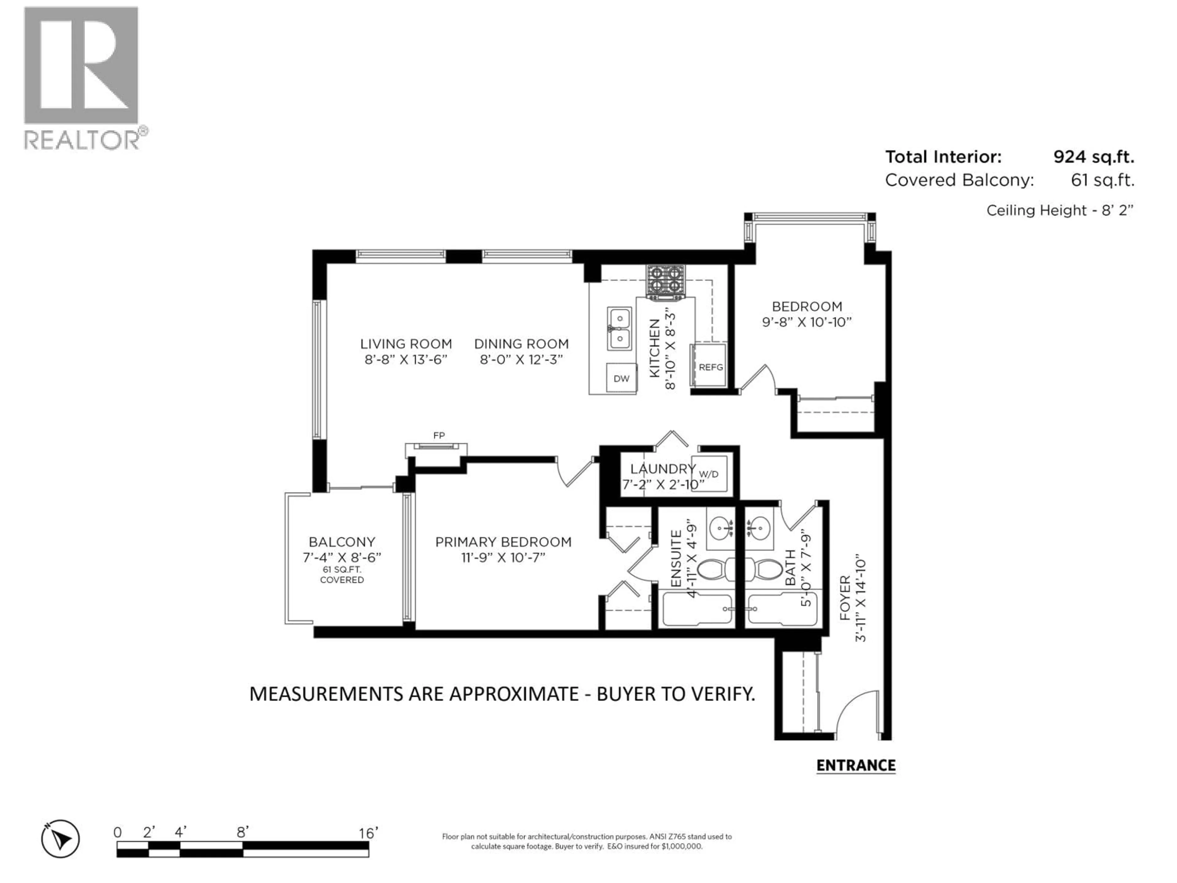 Floor plan for 1307 - 1 RENAISSANCE SQUARE, New Westminster British Columbia V3M0B6