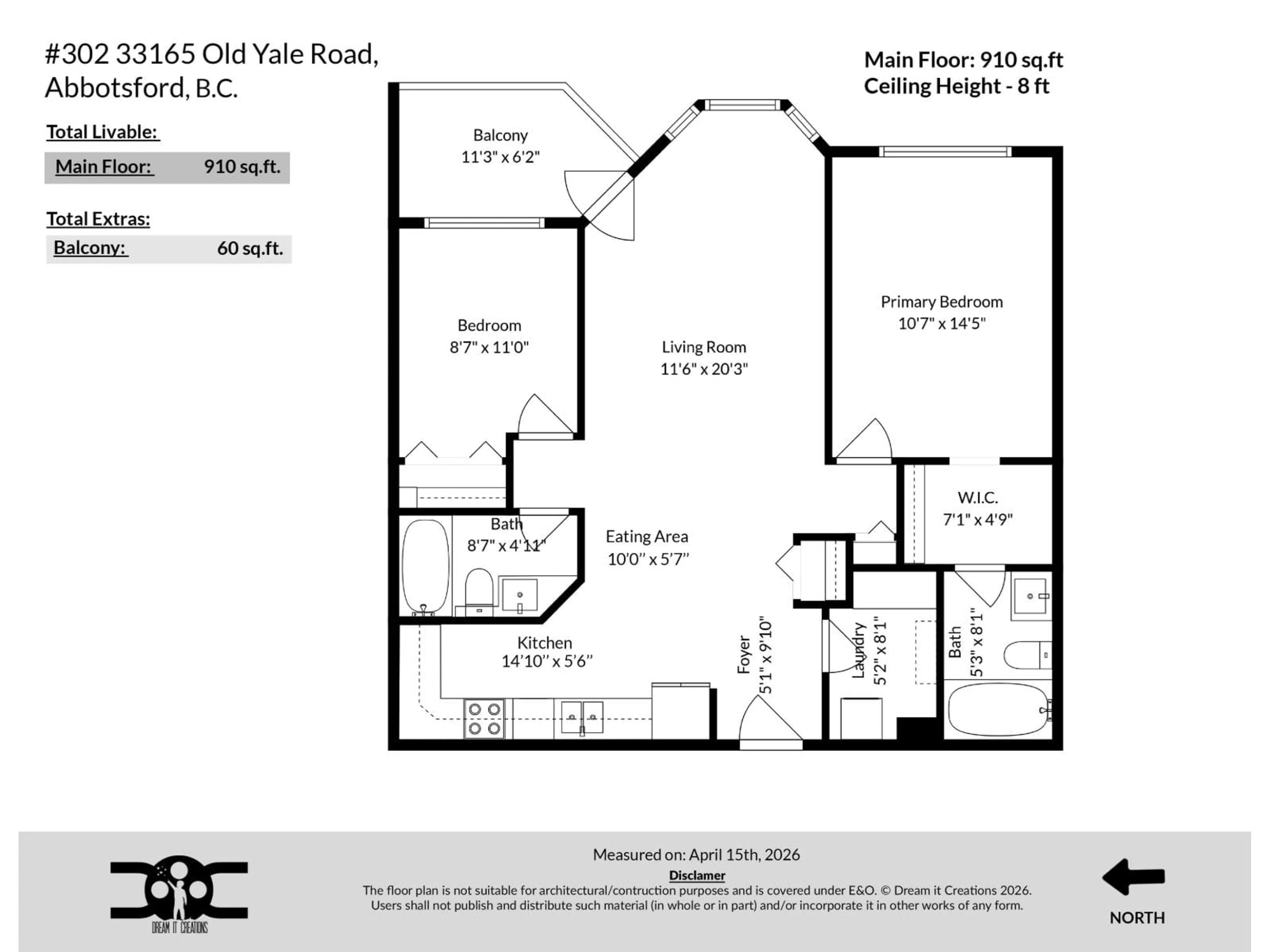 Floor plan for 302 - 33165 OLD YALE ROAD, Abbotsford British Columbia V2S2J4