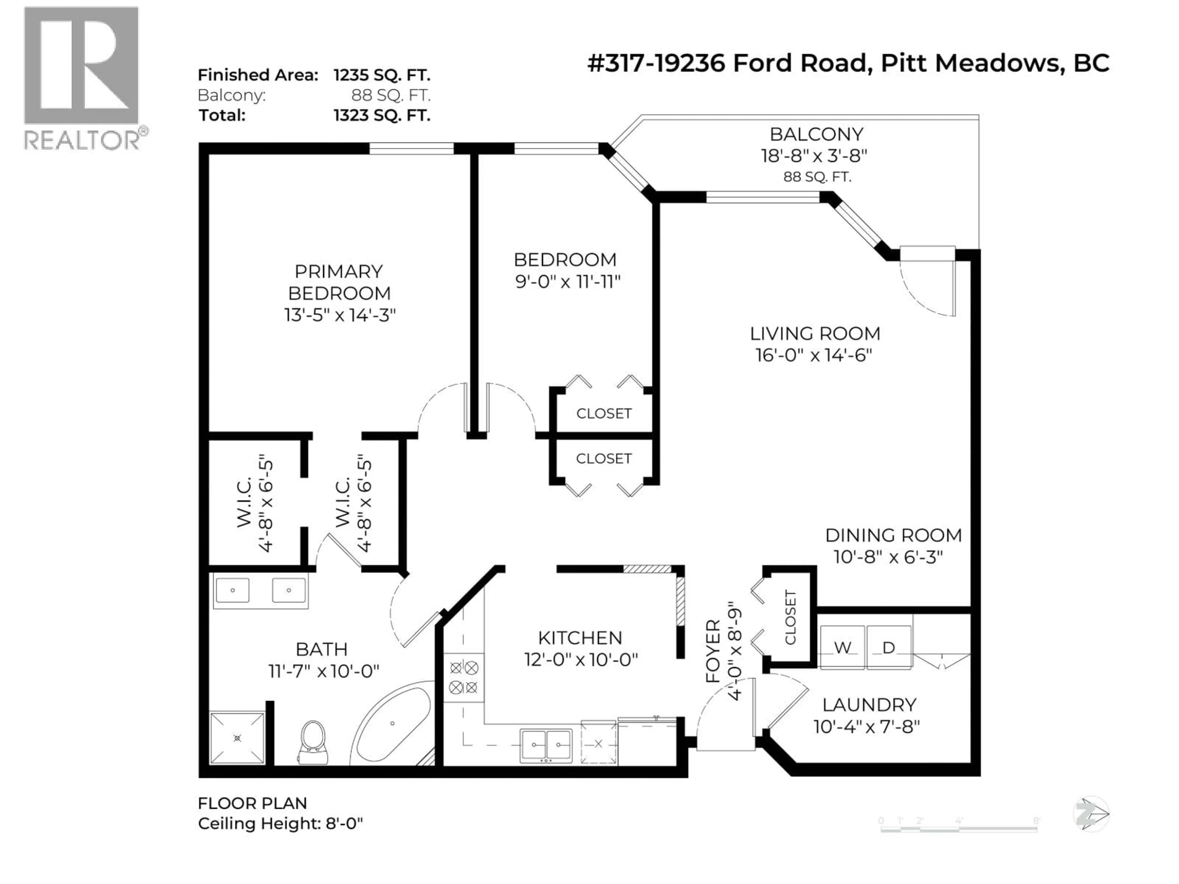 Floor plan for 317 - 19236 FORD ROAD, Pitt Meadows British Columbia V3Y2K1