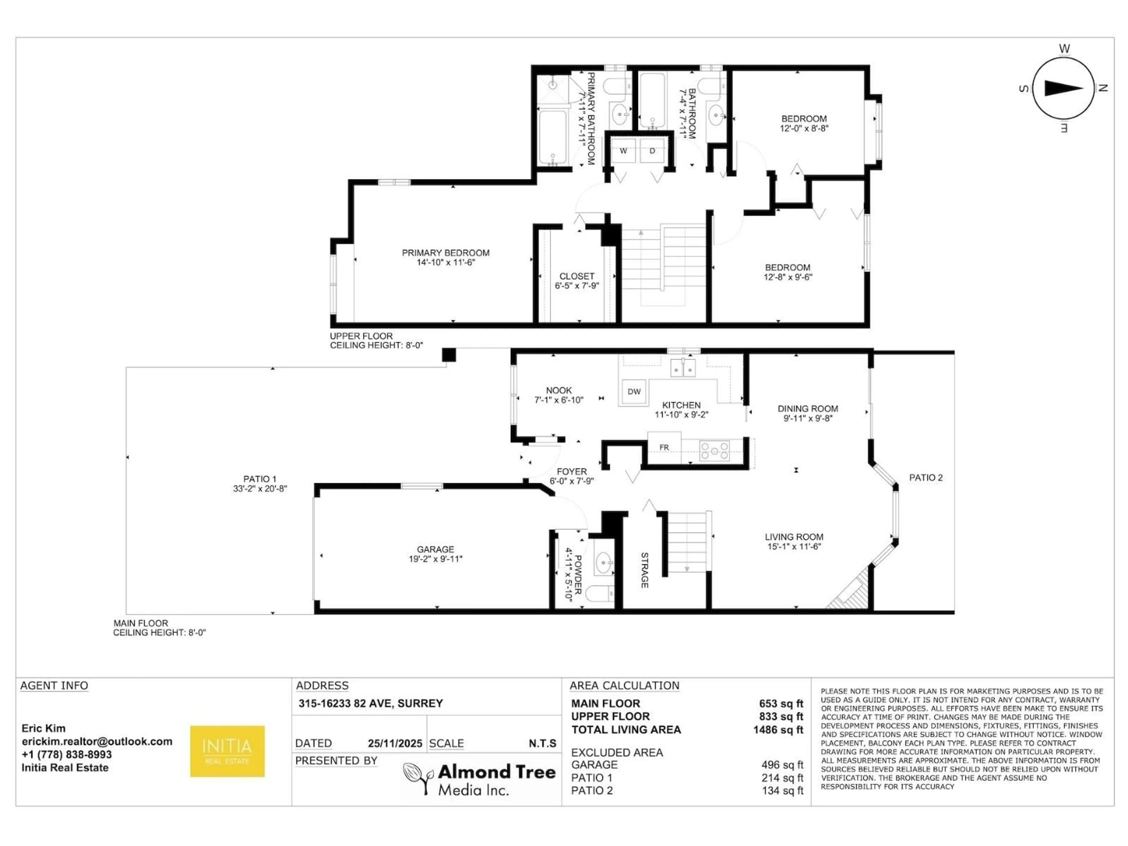 Floor plan for 315 - 16233 82 AVENUE, Surrey British Columbia V4N0P7