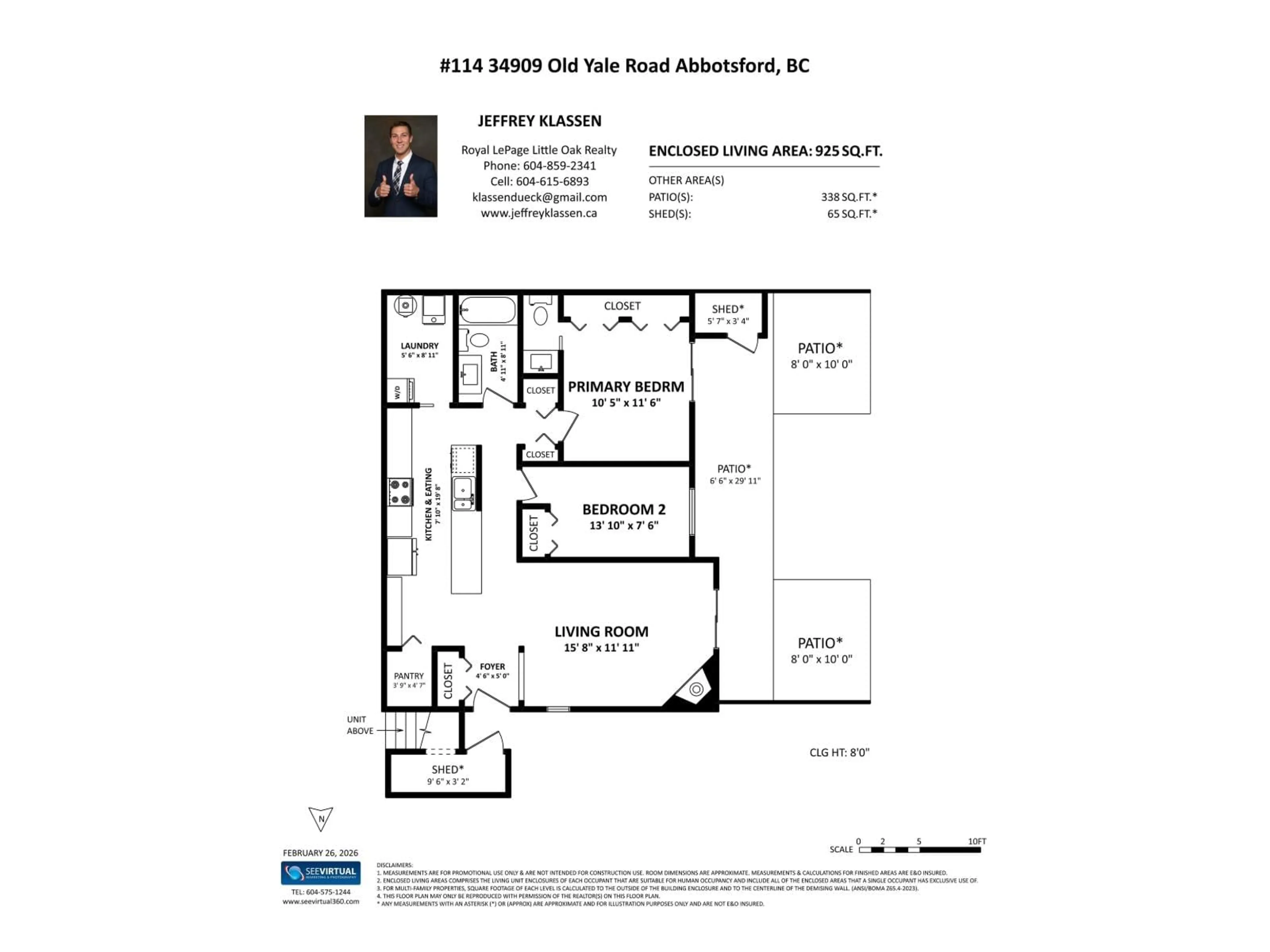 Floor plan for 114 - 34909 OLD YALE ROAD, Abbotsford British Columbia V3G2E7