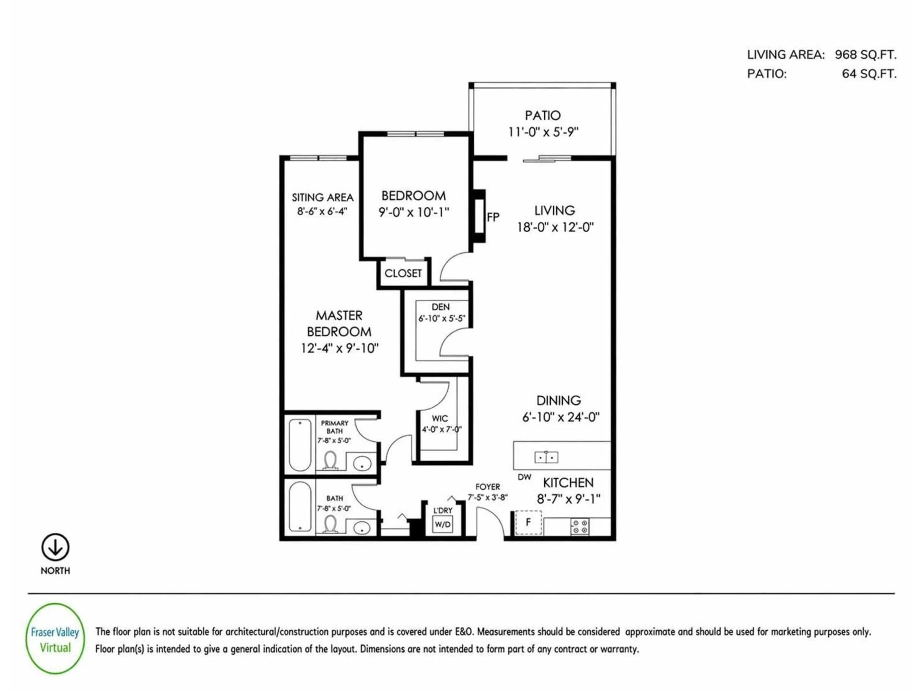 Floor plan for 406 - 10088 148 STREET, Surrey British Columbia V3R3M9