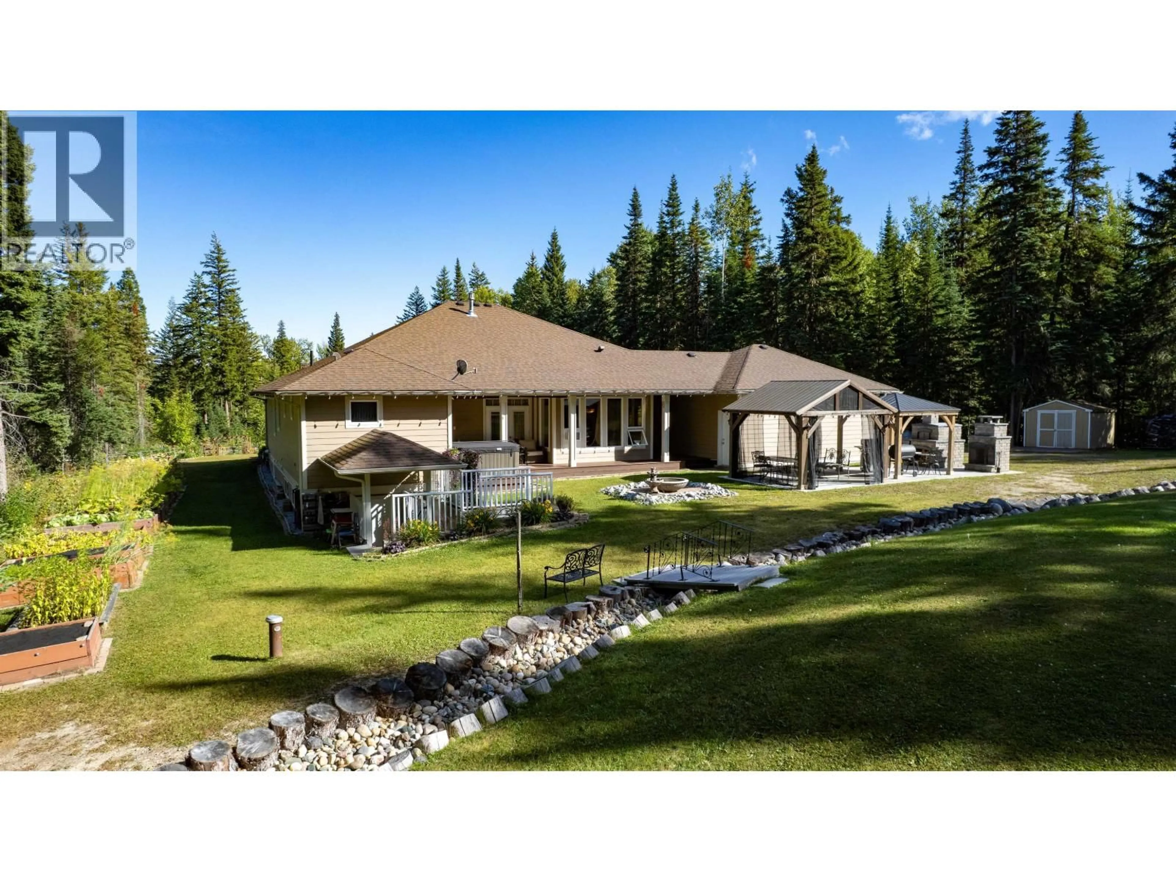 A pic from outside/outdoor area/front of a property/back of a property/a pic from drone, mountain view for 9845 HALDI ROAD, Prince George British Columbia V2N6J5