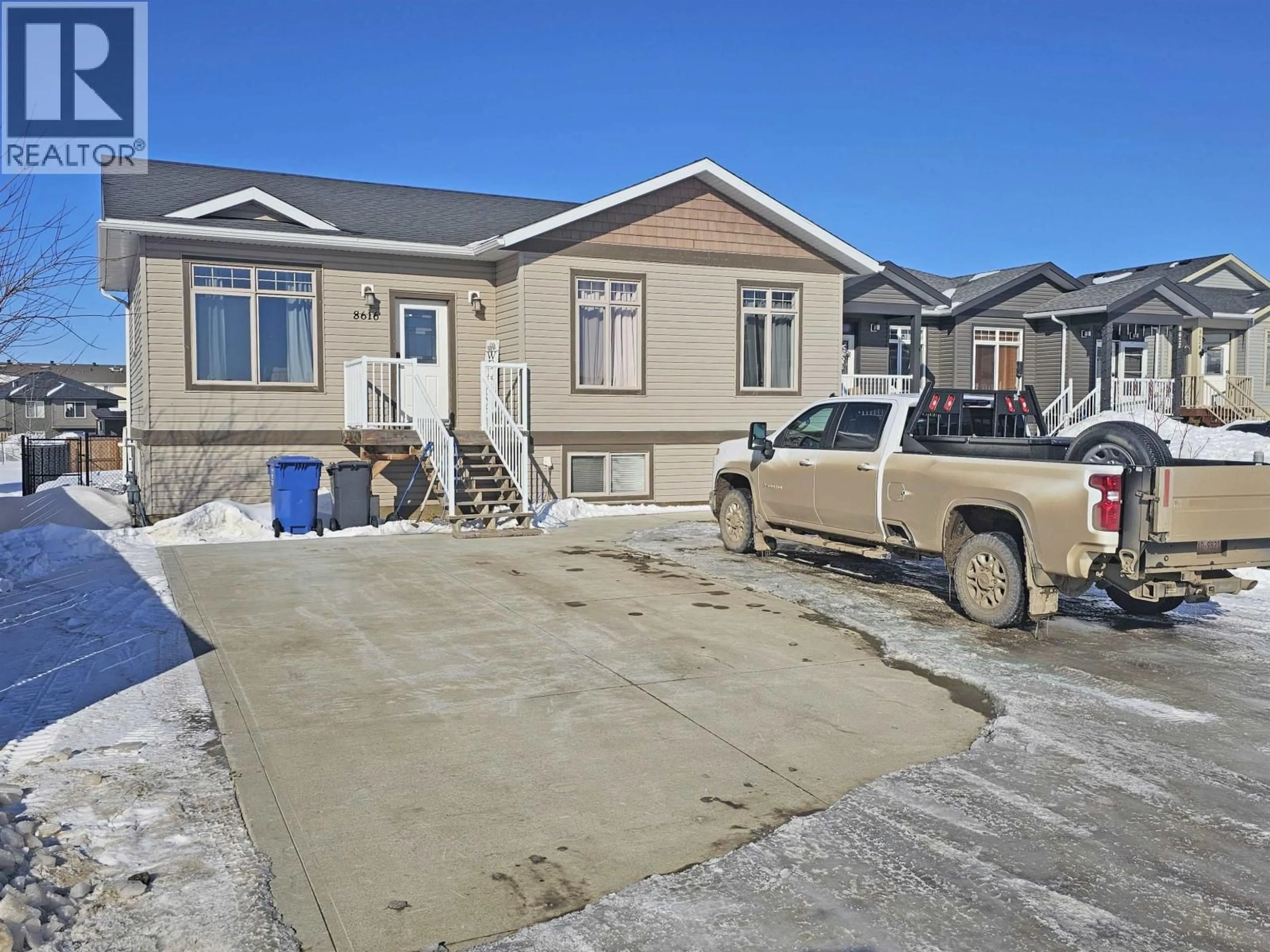 Home with vinyl exterior material, street for 8616 84 STREET, Fort St. John British Columbia V1J0K8