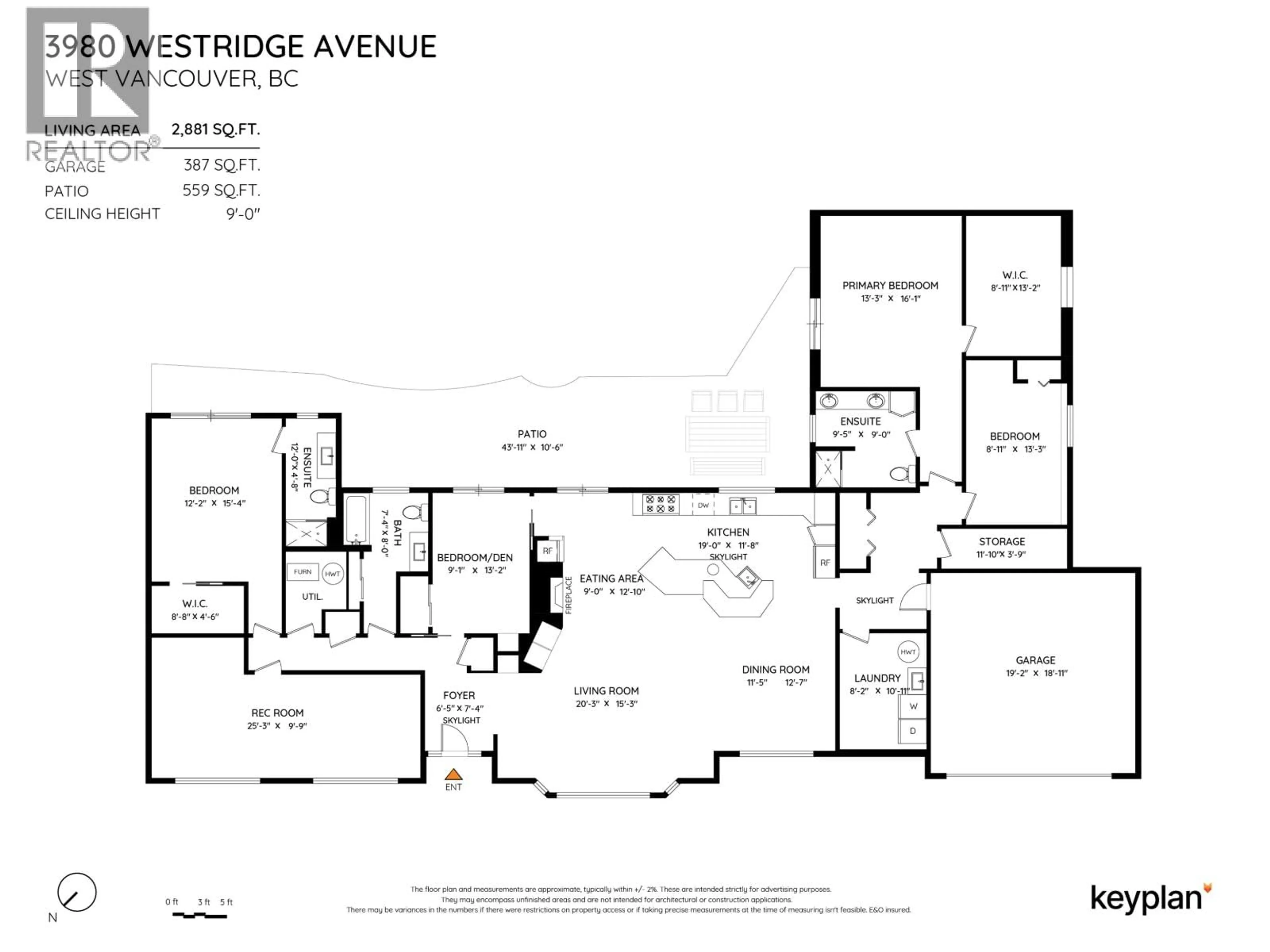 Floor plan for 3980 WESTRIDGE AVENUE, West Vancouver British Columbia V7V3H7