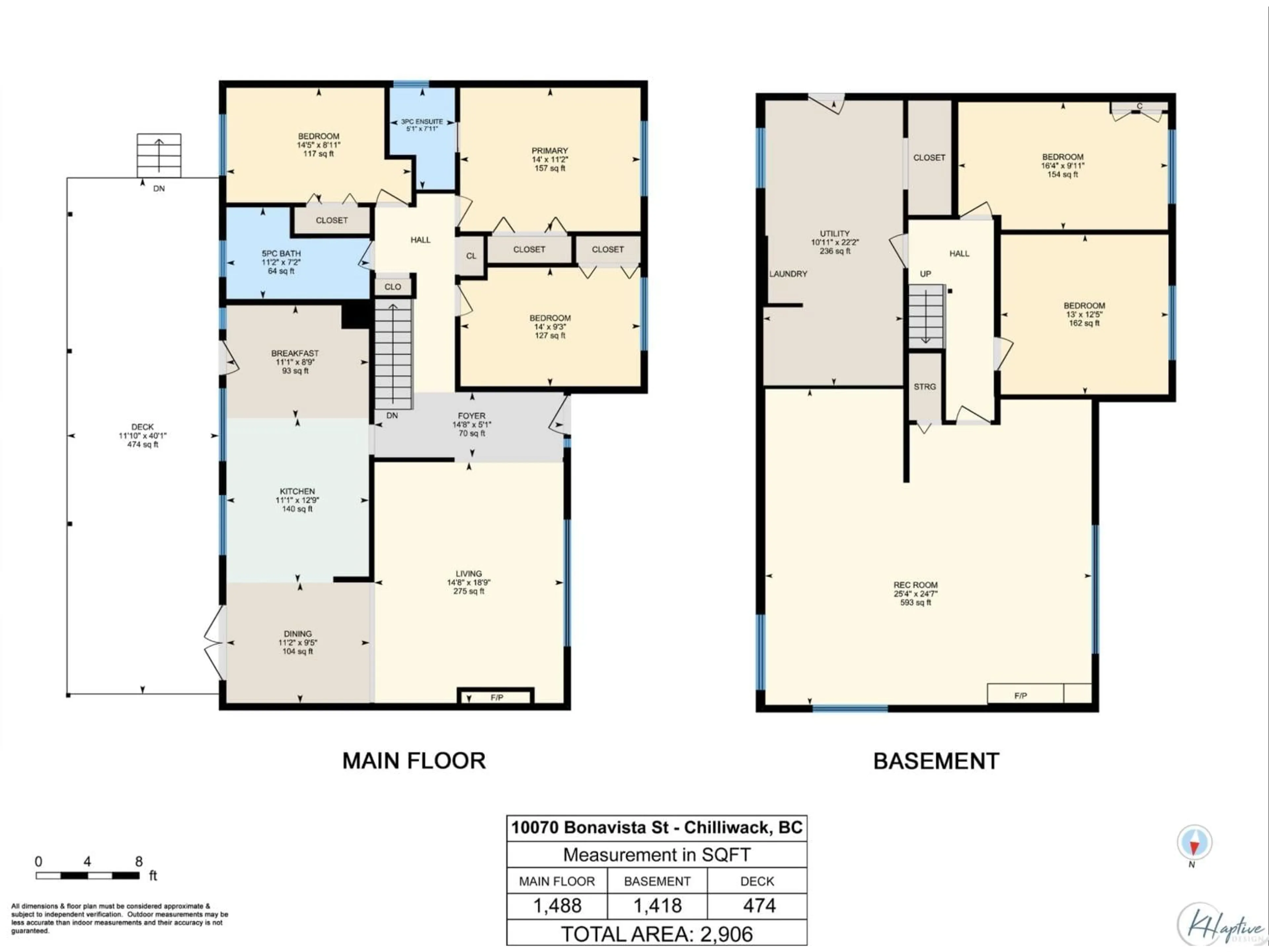 Floor plan for 10070 BONAVISTA STREET, Chilliwack British Columbia V2P5B9