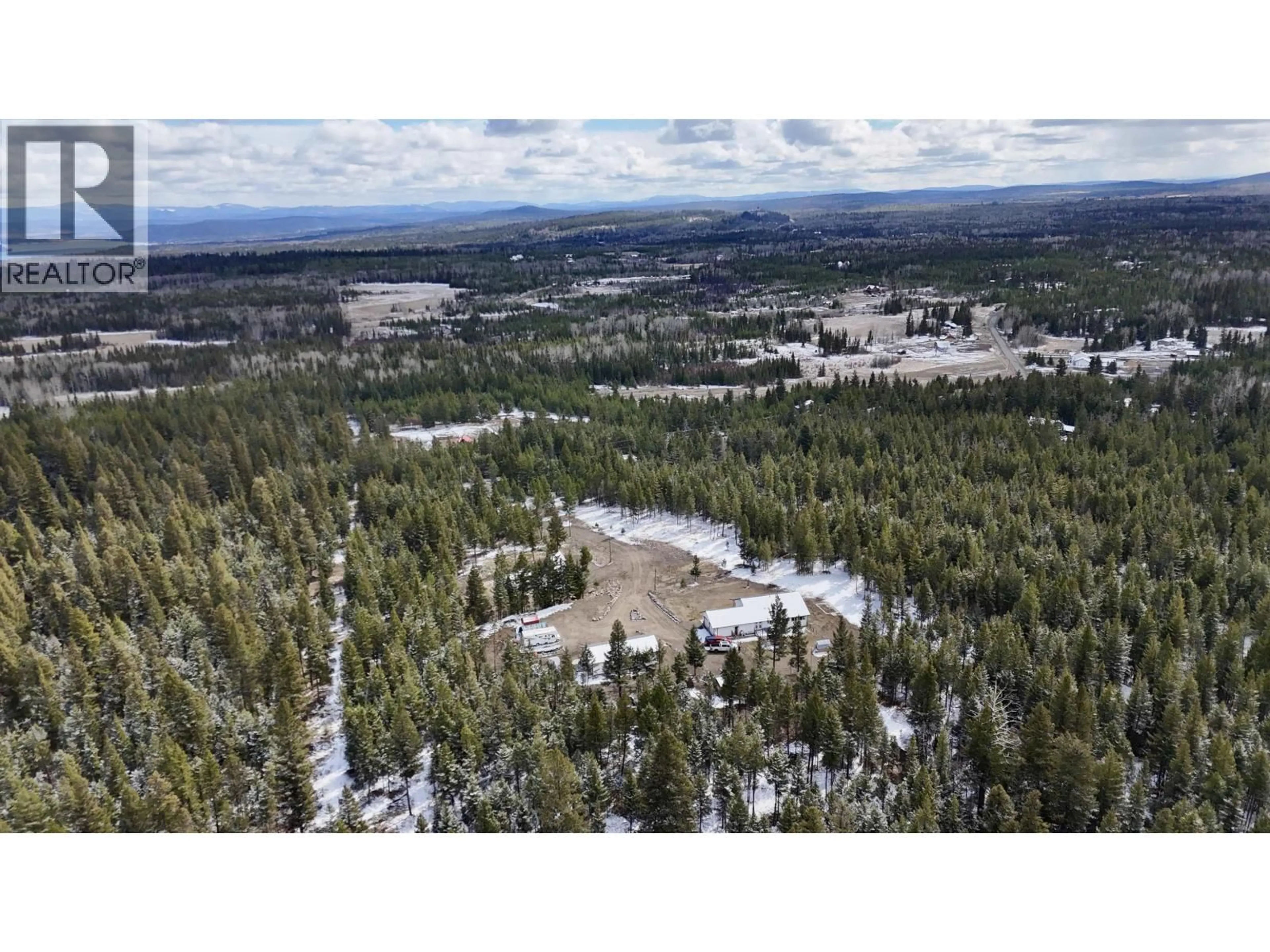A pic from outside/outdoor area/front of a property/back of a property/a pic from drone, forest/trees view for 6940 INMAN ROAD, Lone Butte British Columbia V0K1X0