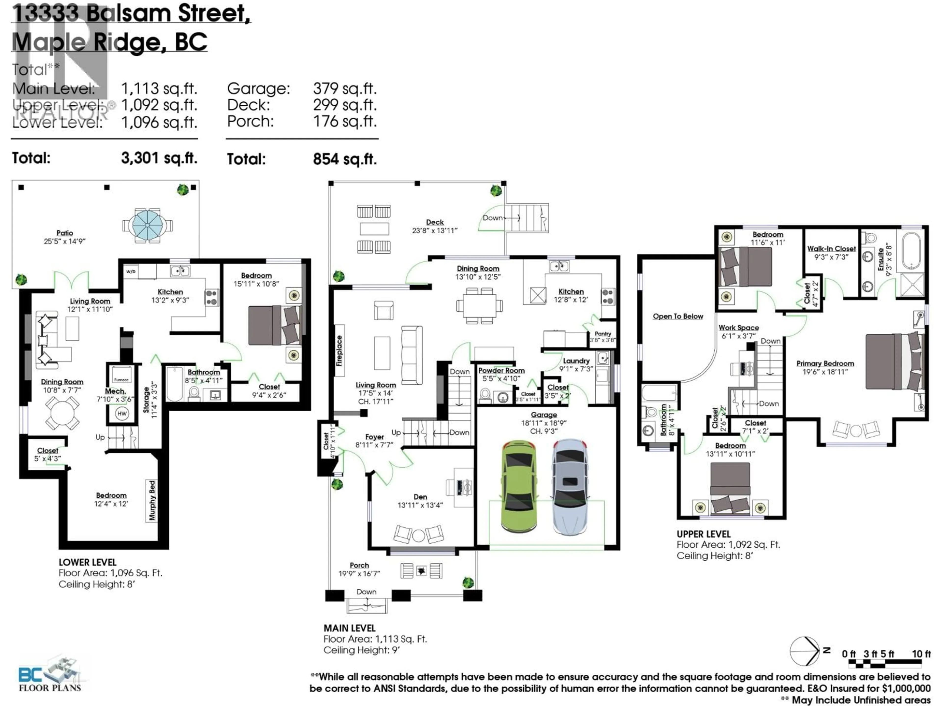 Floor plan for 13333 BALSAM STREET, Maple Ridge British Columbia V4R2W7