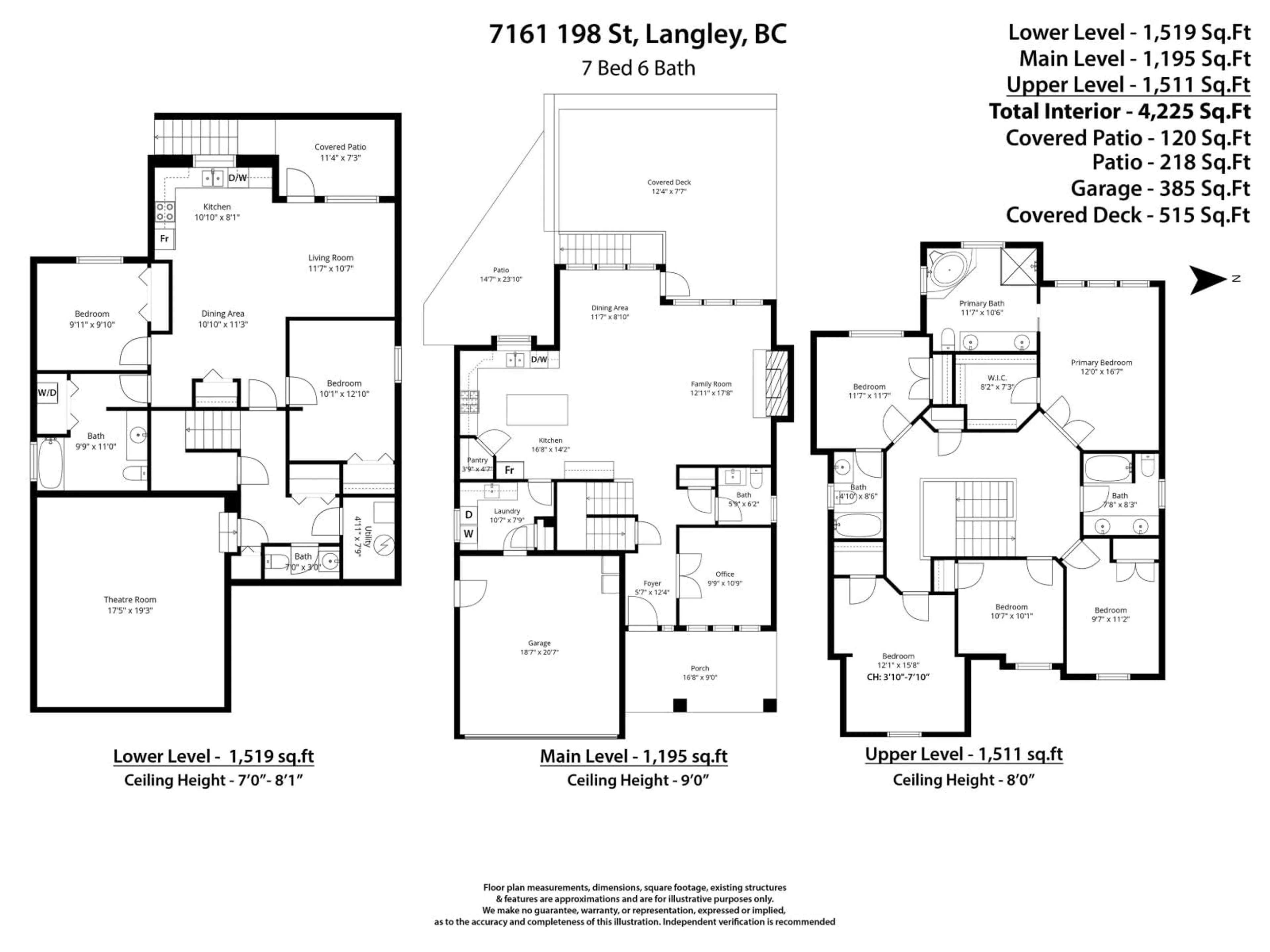 Floor plan for 7161 198 STREET, Langley British Columbia V2Y0C5