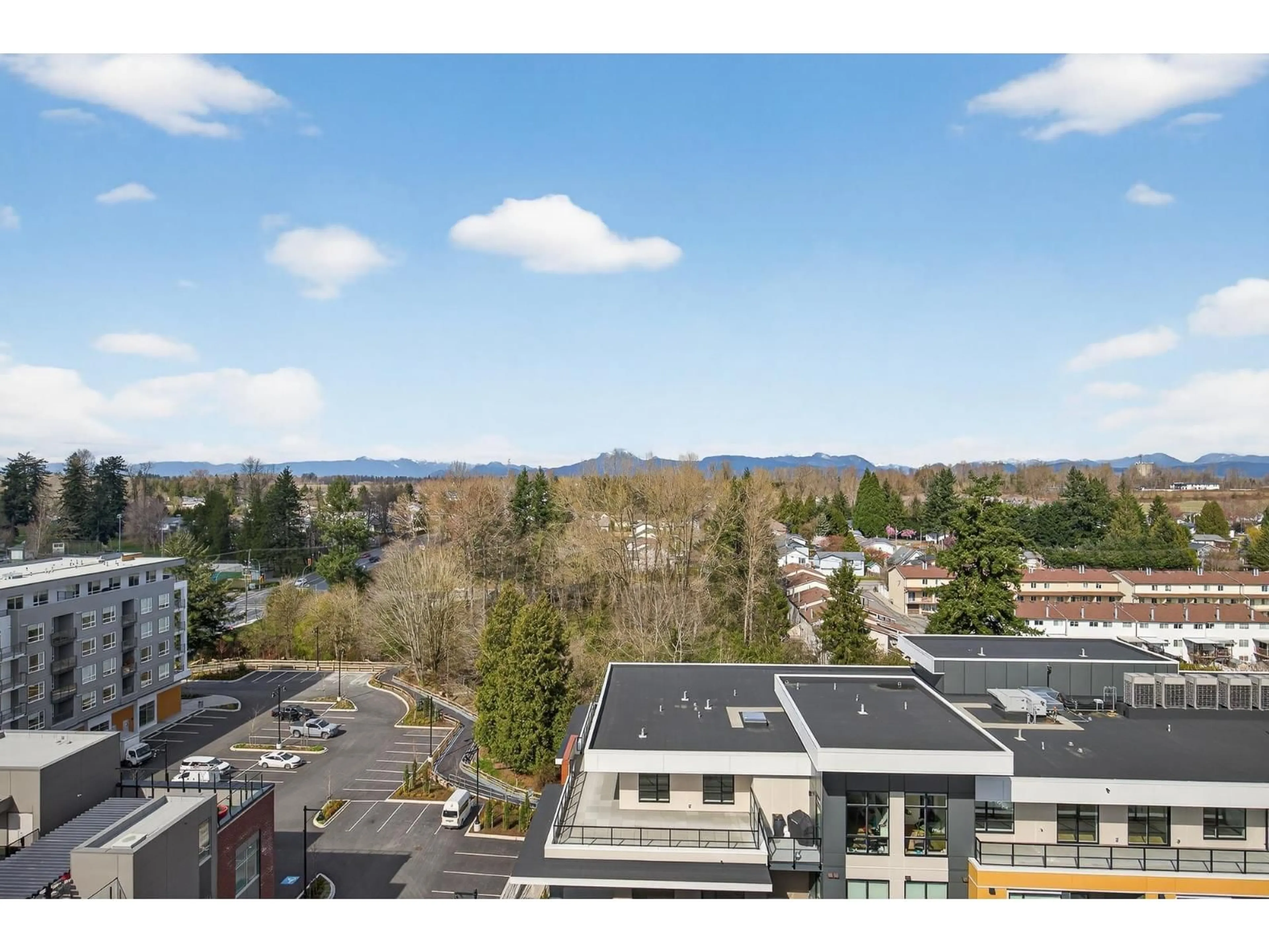A pic from outside/outdoor area/front of a property/back of a property/a pic from drone, city buildings view from balcony for 1006 - 27254 ALDERGROVE TOWN CENTRE DRIVE, Langley British Columbia V4W3N7
