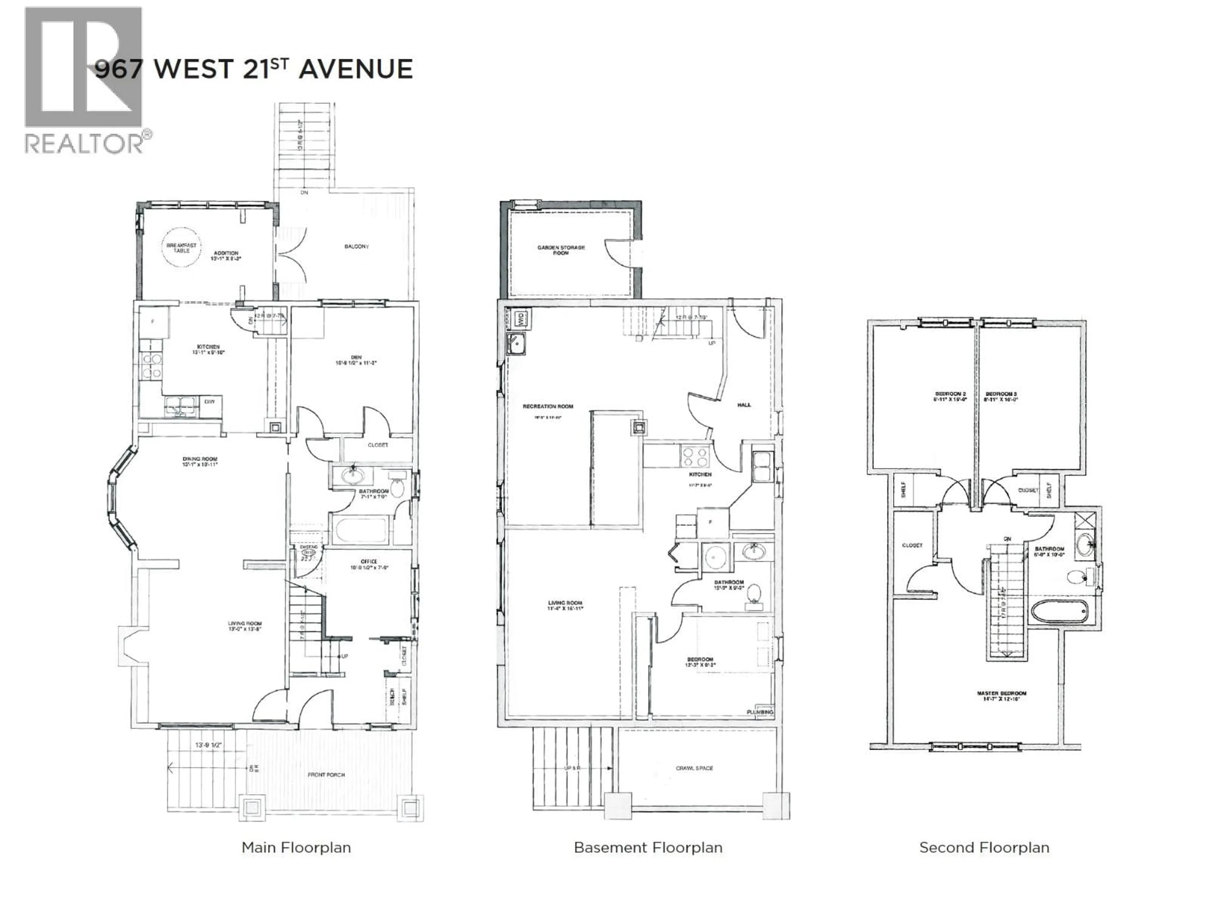 Floor plan for 967 21ST AVENUE, Vancouver British Columbia V5Z1Z2
