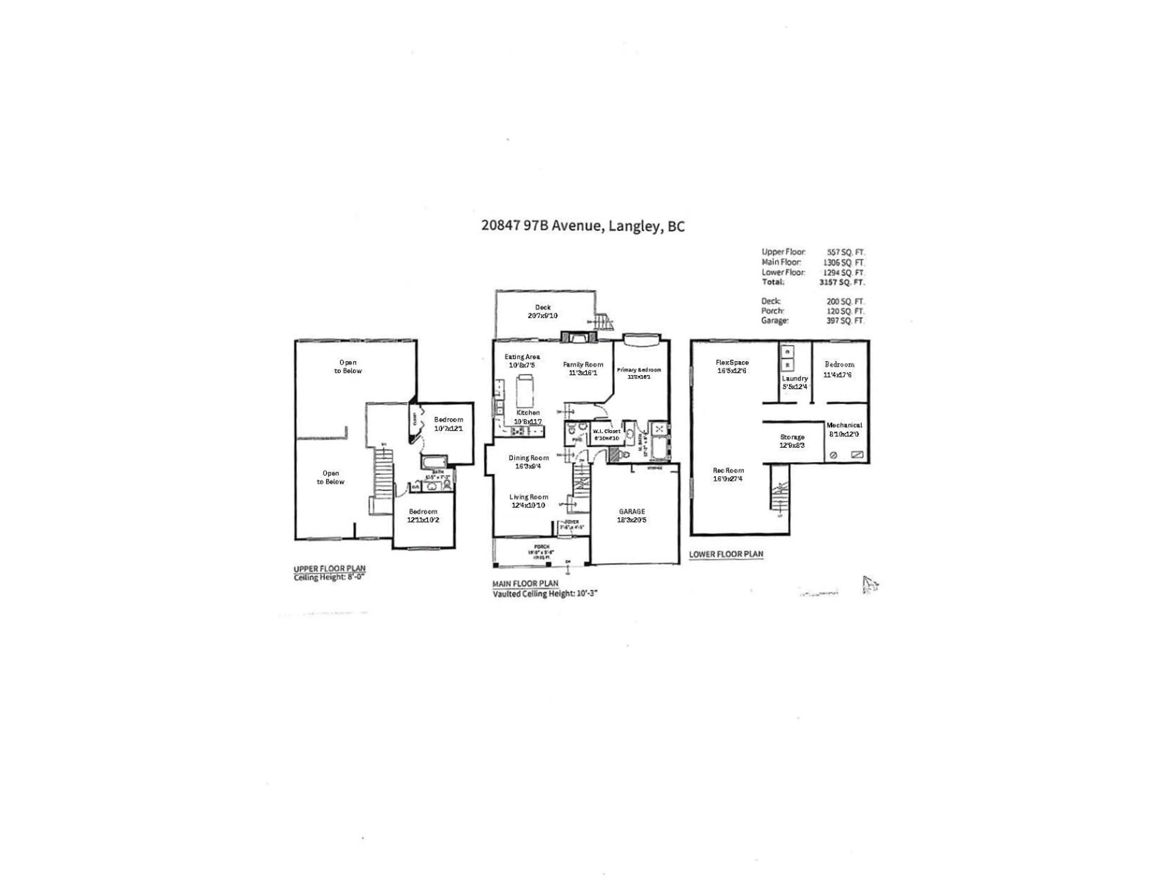 Floor plan for 20847 97B AVENUE, Langley British Columbia V1M3Z2