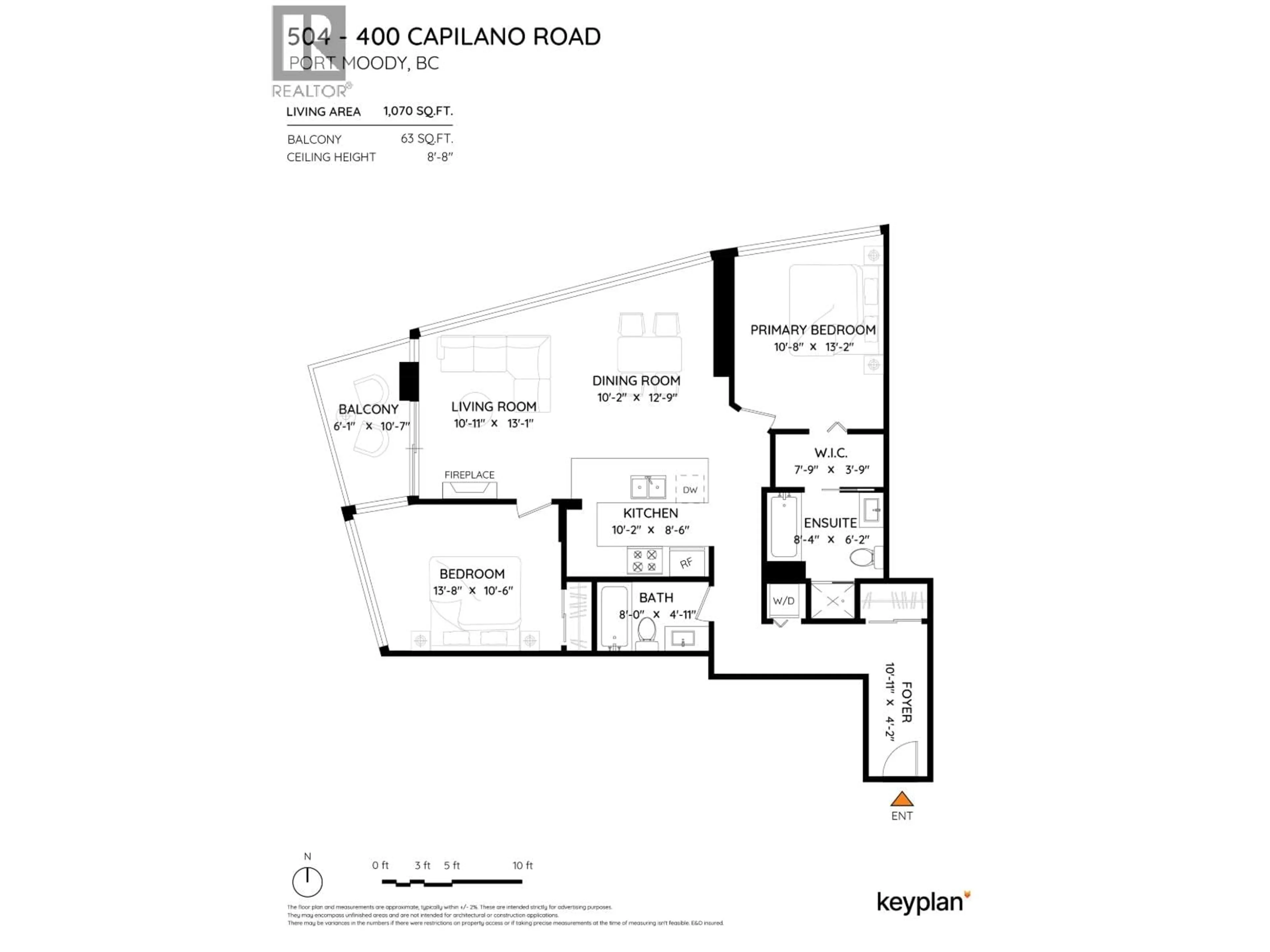 Floor plan for 504 - 400 CAPILANO ROAD, Port Moody British Columbia V3H0E1