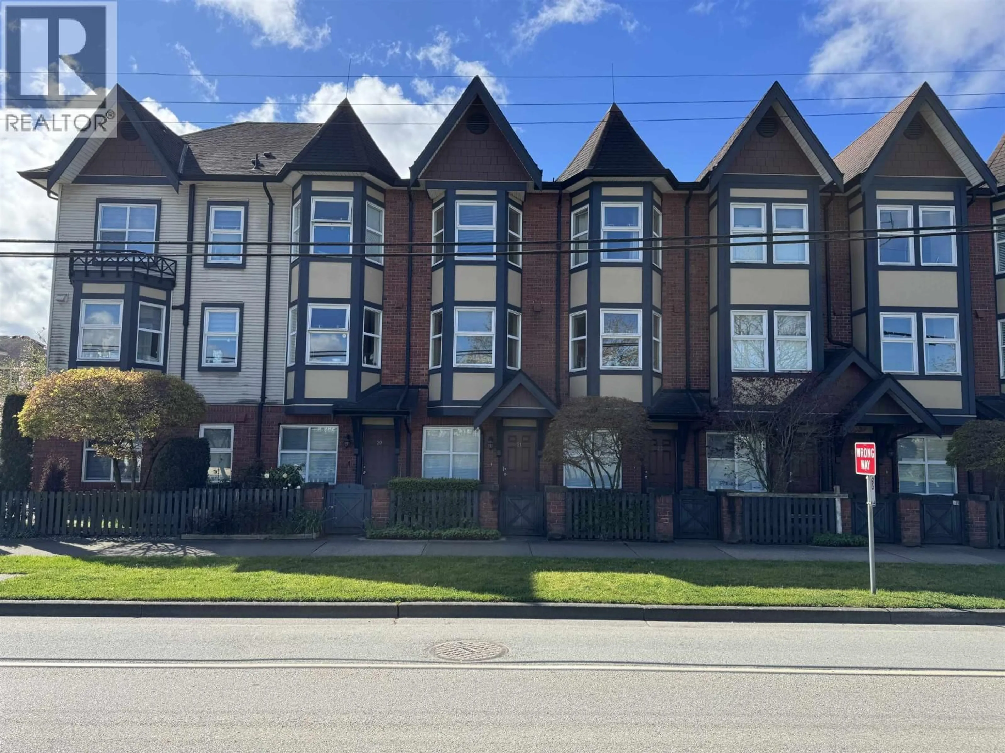 A pic from outside/outdoor area/front of a property/back of a property/a pic from drone, street for 21 - 6099 ALDER STREET, Richmond British Columbia V6Y0A8