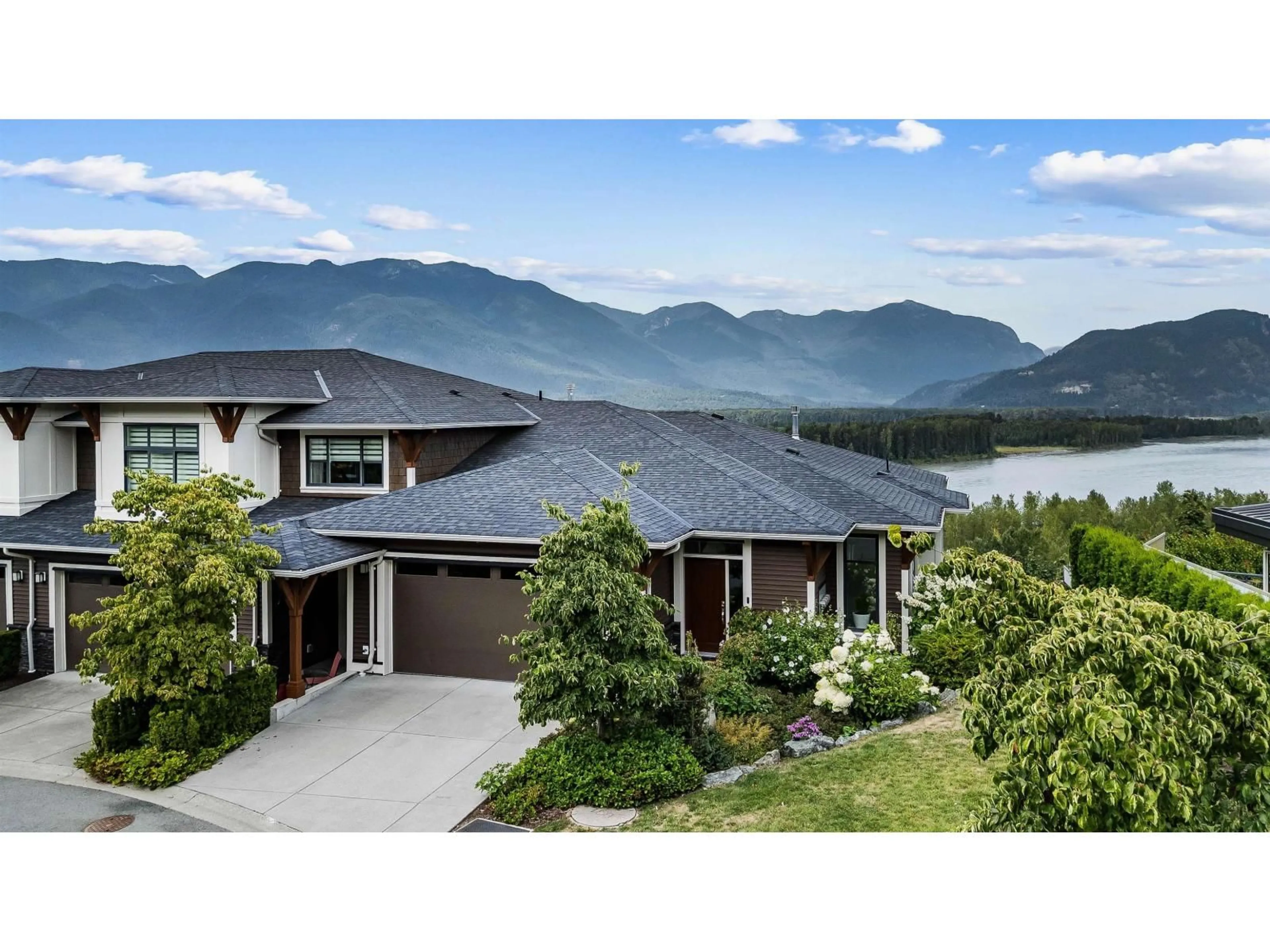 A pic from outside/outdoor area/front of a property/back of a property/a pic from drone, water/lake/river/ocean view for 60 - 43685 CHILLIWACK MOUNTAIN ROAD, Chilliwack British Columbia V2R0X5