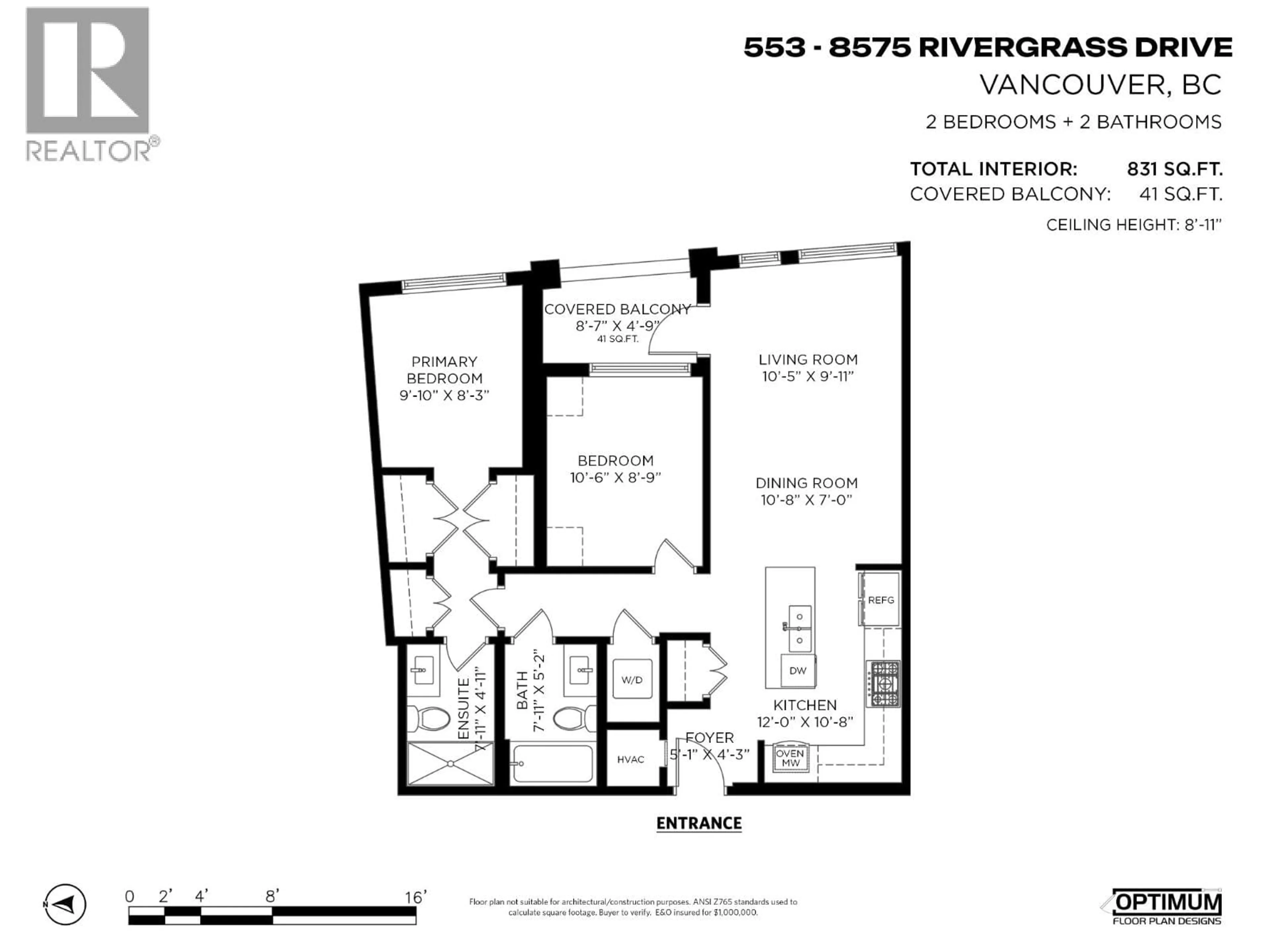 Floor plan for 553 - 8575 RIVERGRASS DRIVE, Vancouver British Columbia V5S0J7