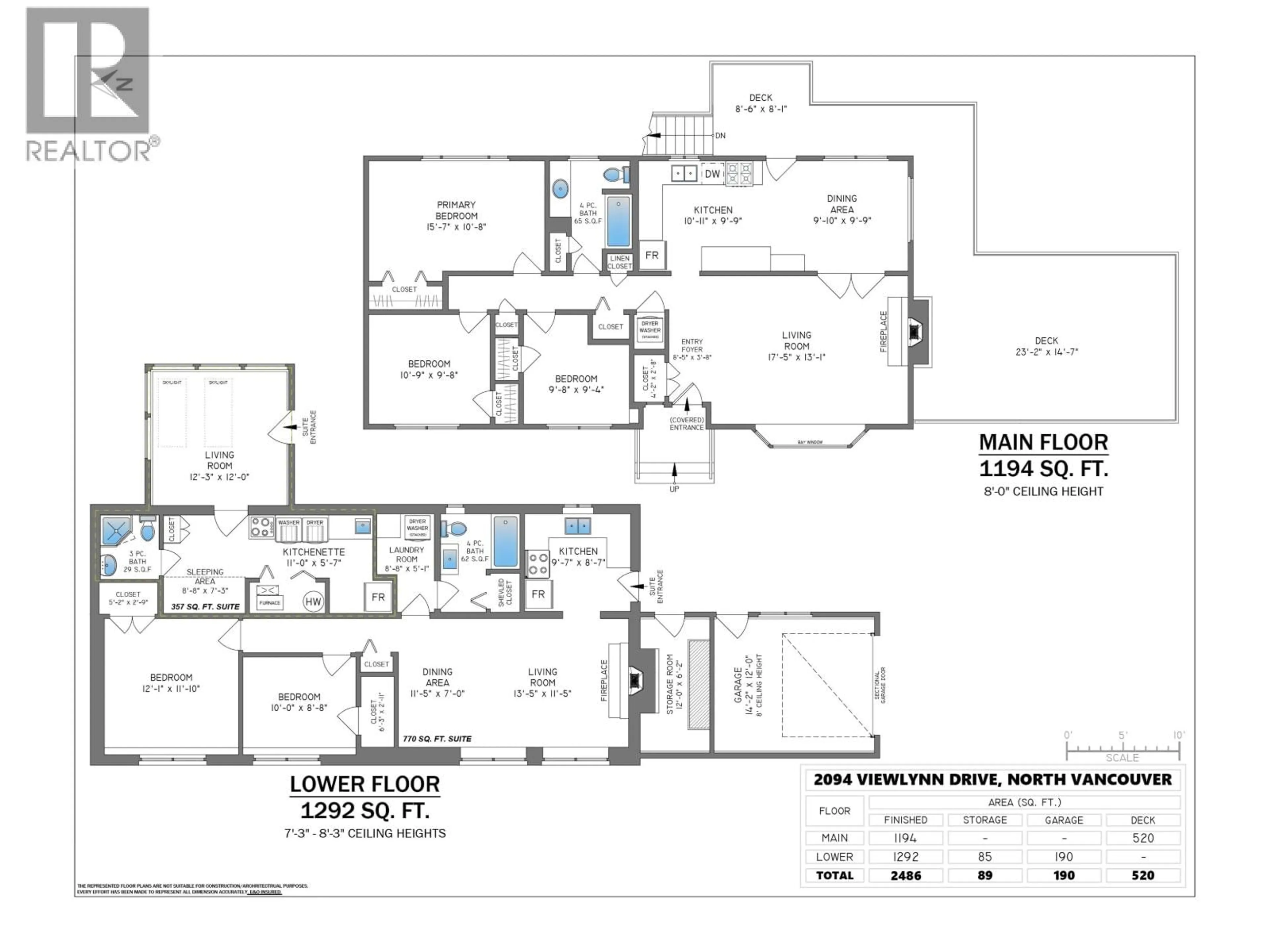 Floor plan for 2094 VIEWLYNN DRIVE, North Vancouver British Columbia V7J2W8