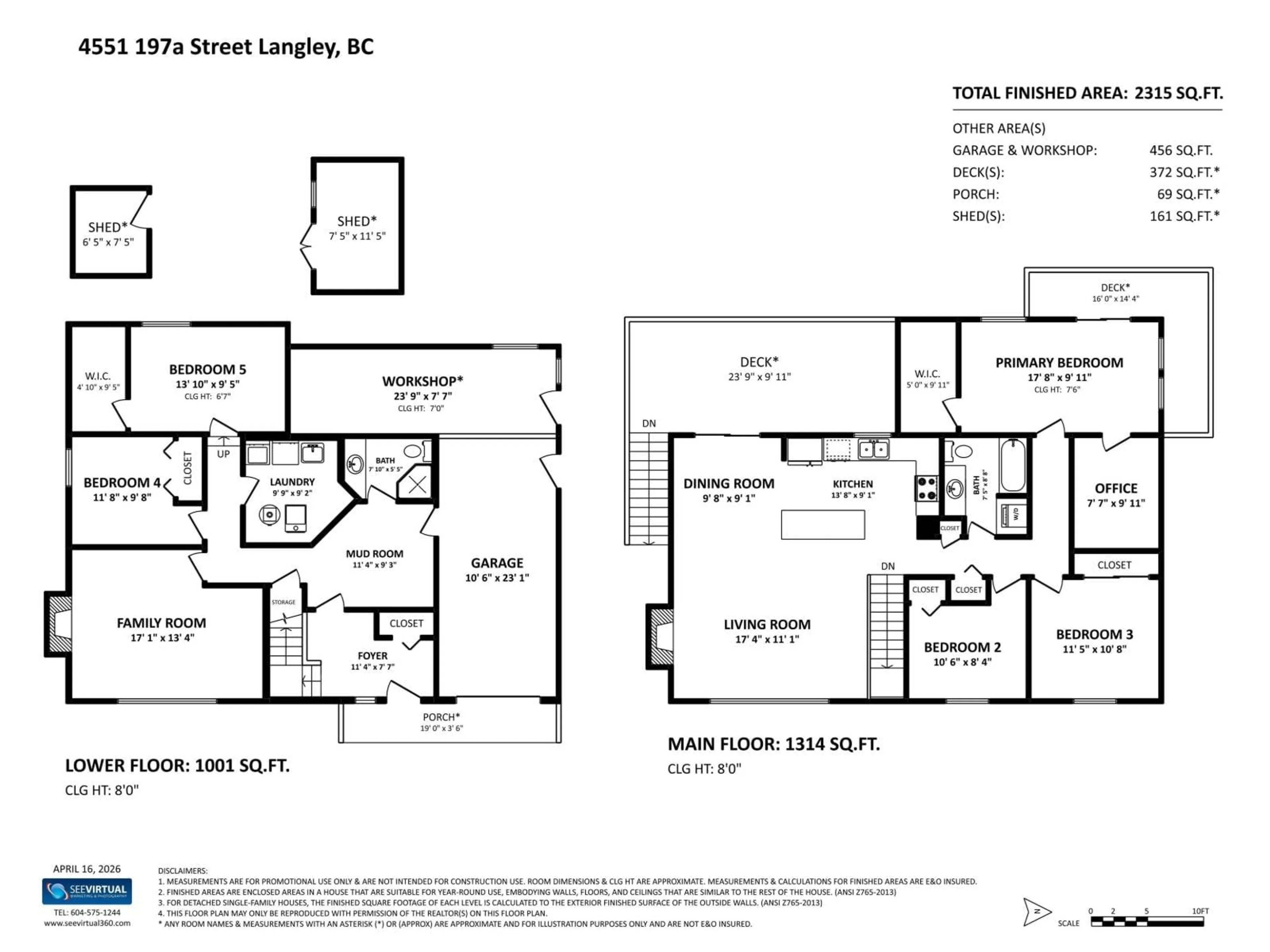 Floor plan for 4551 197A STREET, Langley British Columbia V3A1C5