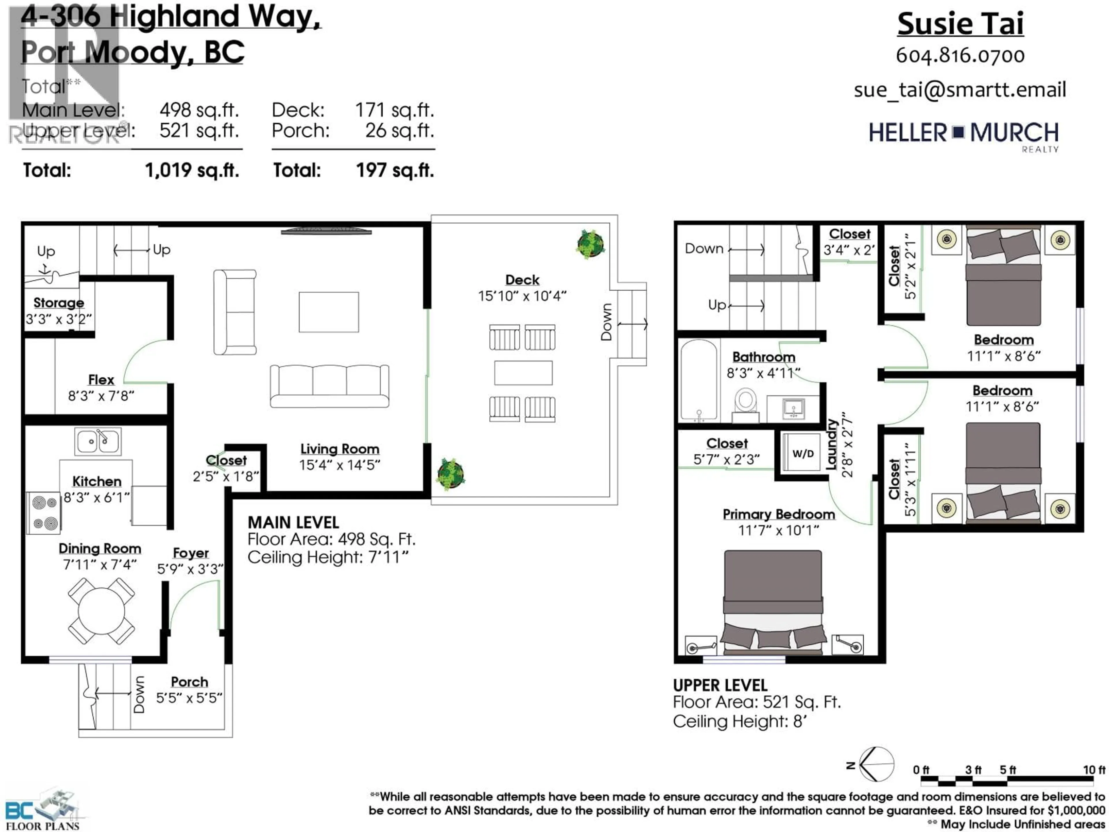 Floor plan for 4 - 306 HIGHLAND WAY, Port Moody British Columbia V3H3V7