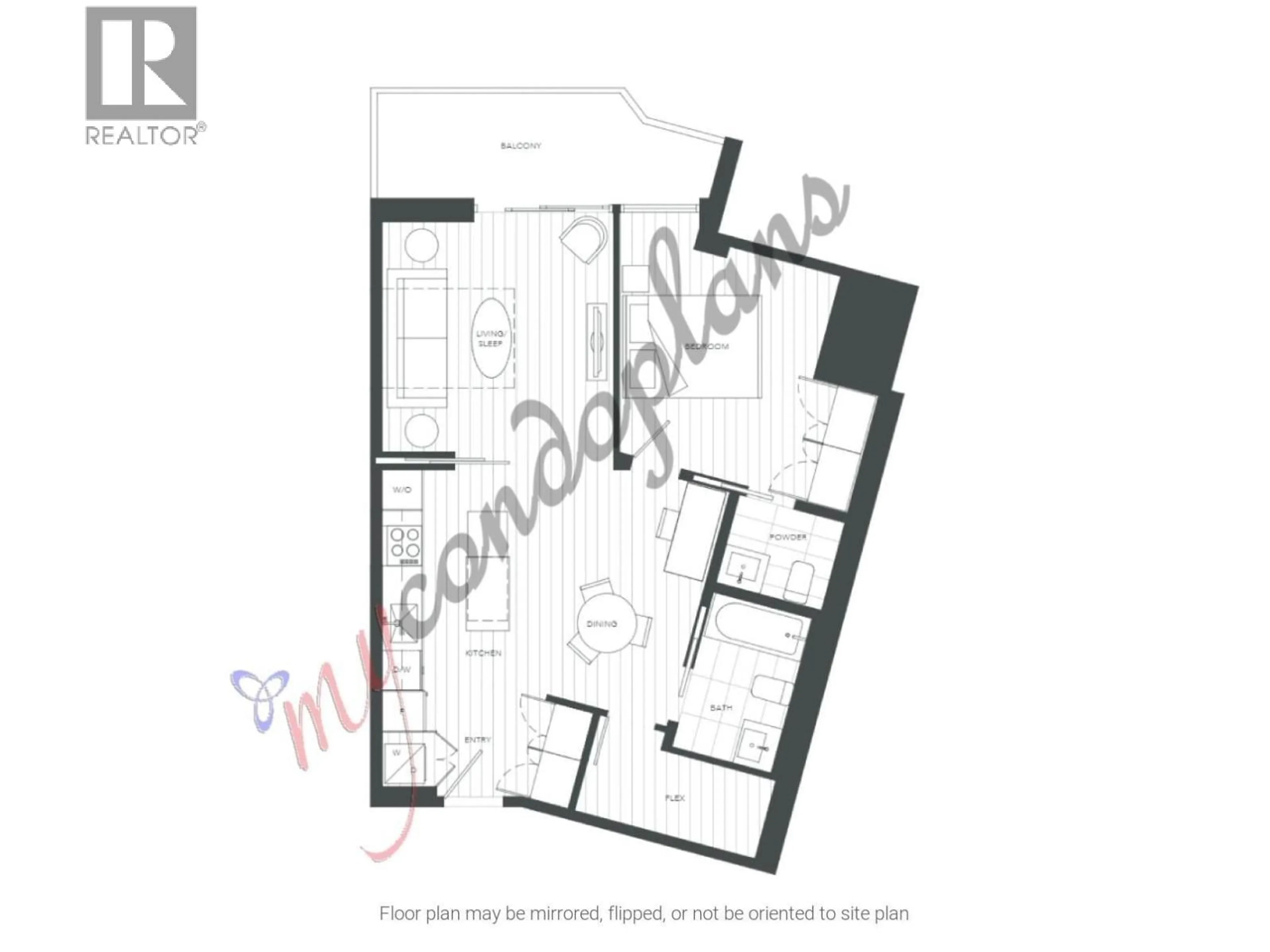 Floor plan for 1119 - 180 2ND AVENUE, Vancouver British Columbia V5T0K4