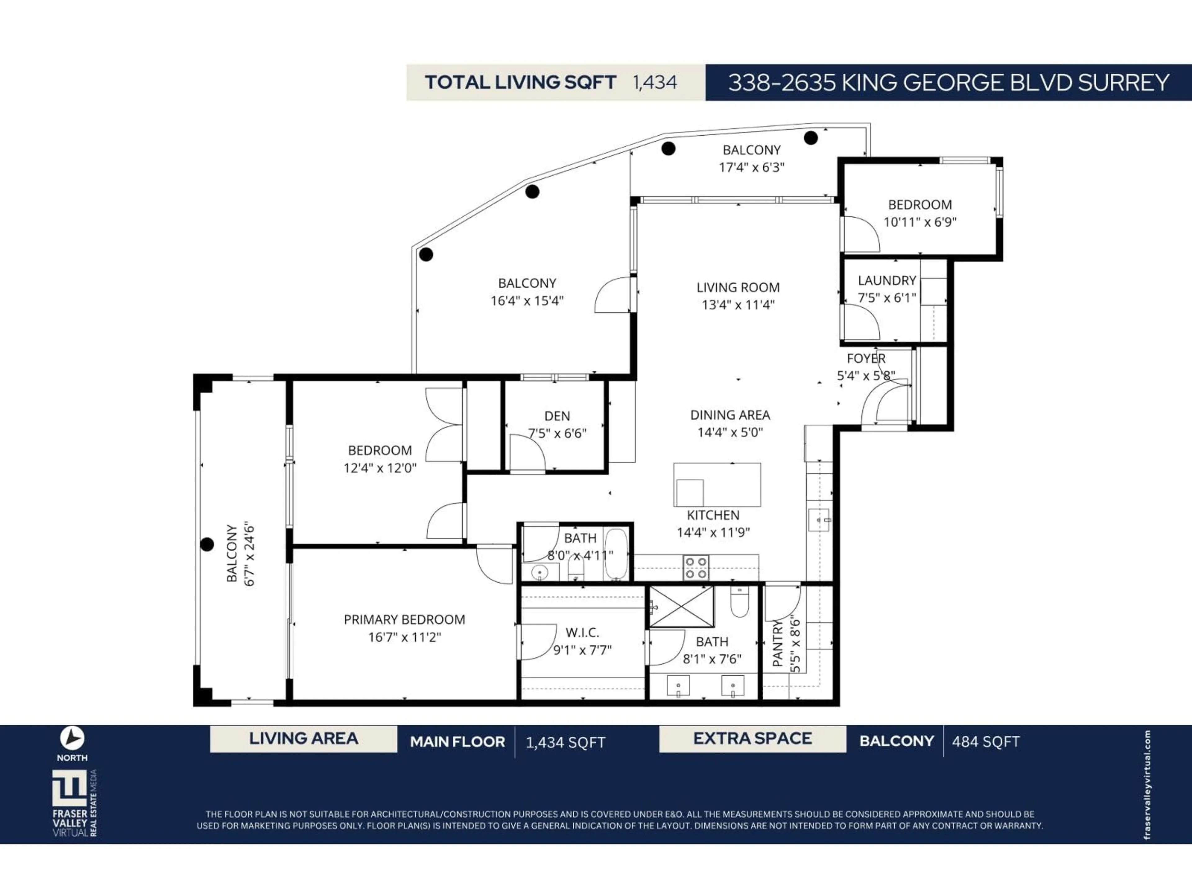 Floor plan for 338 - 2635 KING GEORGE BOULEVARD, Surrey British Columbia V4P0H7