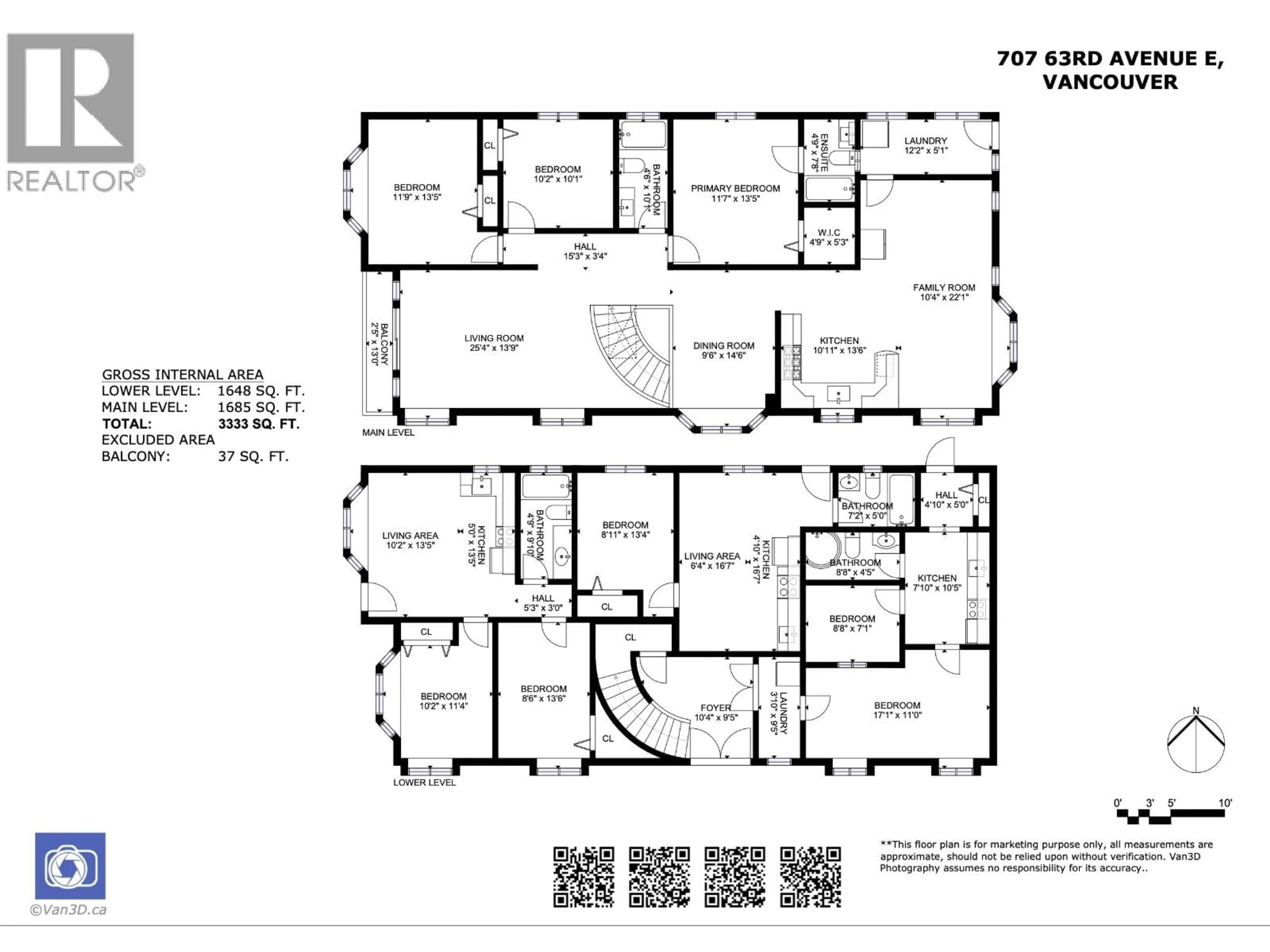 Floor plan for 707 63RD AVENUE, Vancouver British Columbia V5X2K6