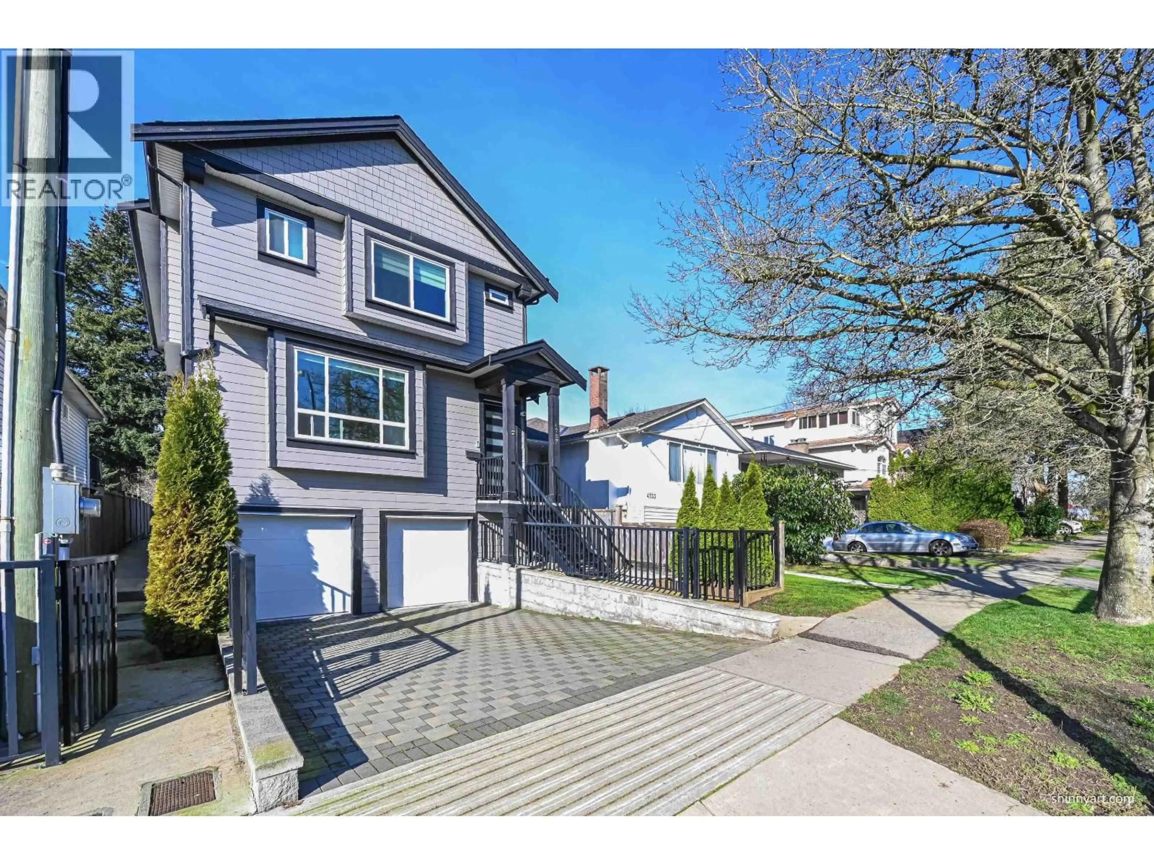 Home with vinyl exterior material, street for 4737 GOTHARD STREET, Vancouver British Columbia V5R3L1