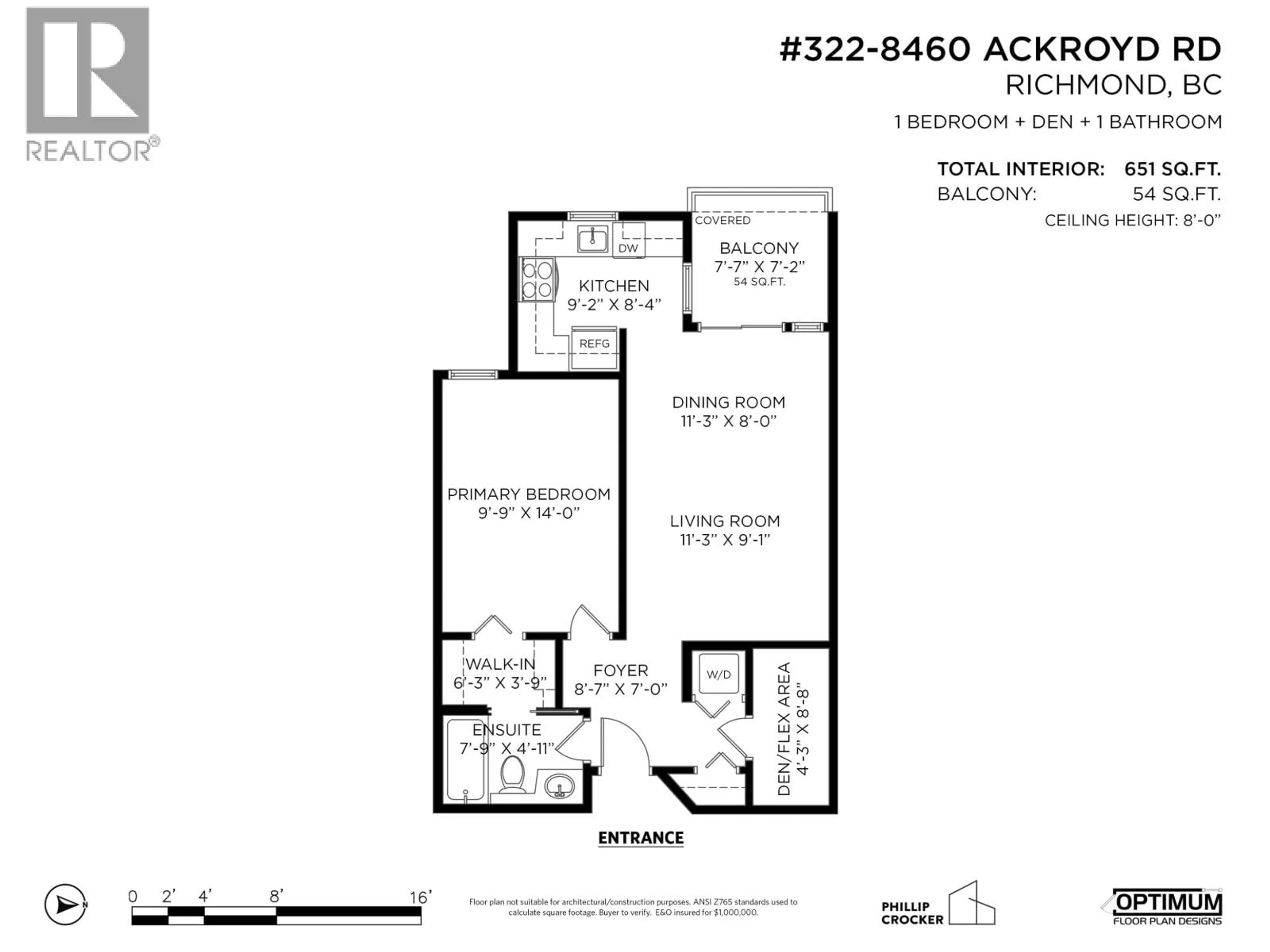 Floor plan for 322 - 8460 ACKROYD ROAD, Richmond British Columbia V6X3E9