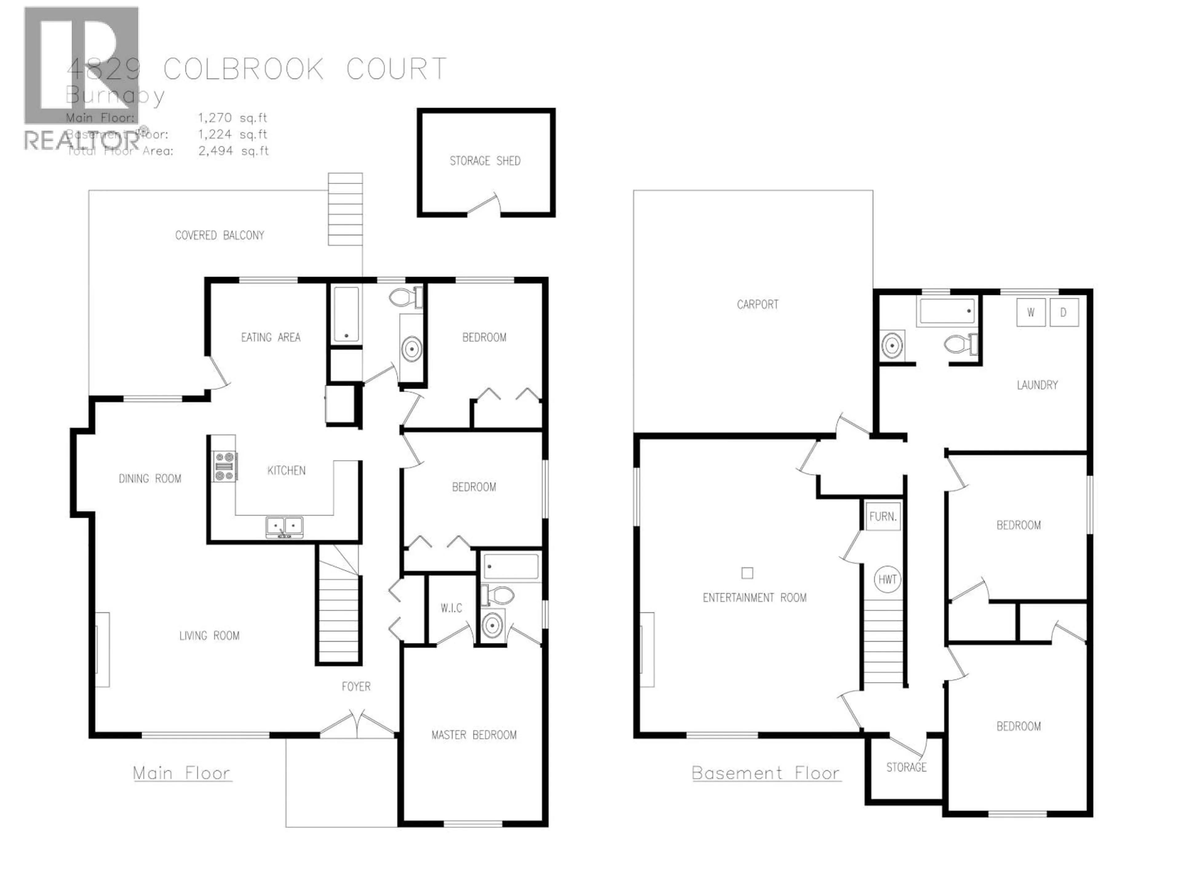 Floor plan for 4829 COLBROOK COURT, Burnaby British Columbia V5G3Y3