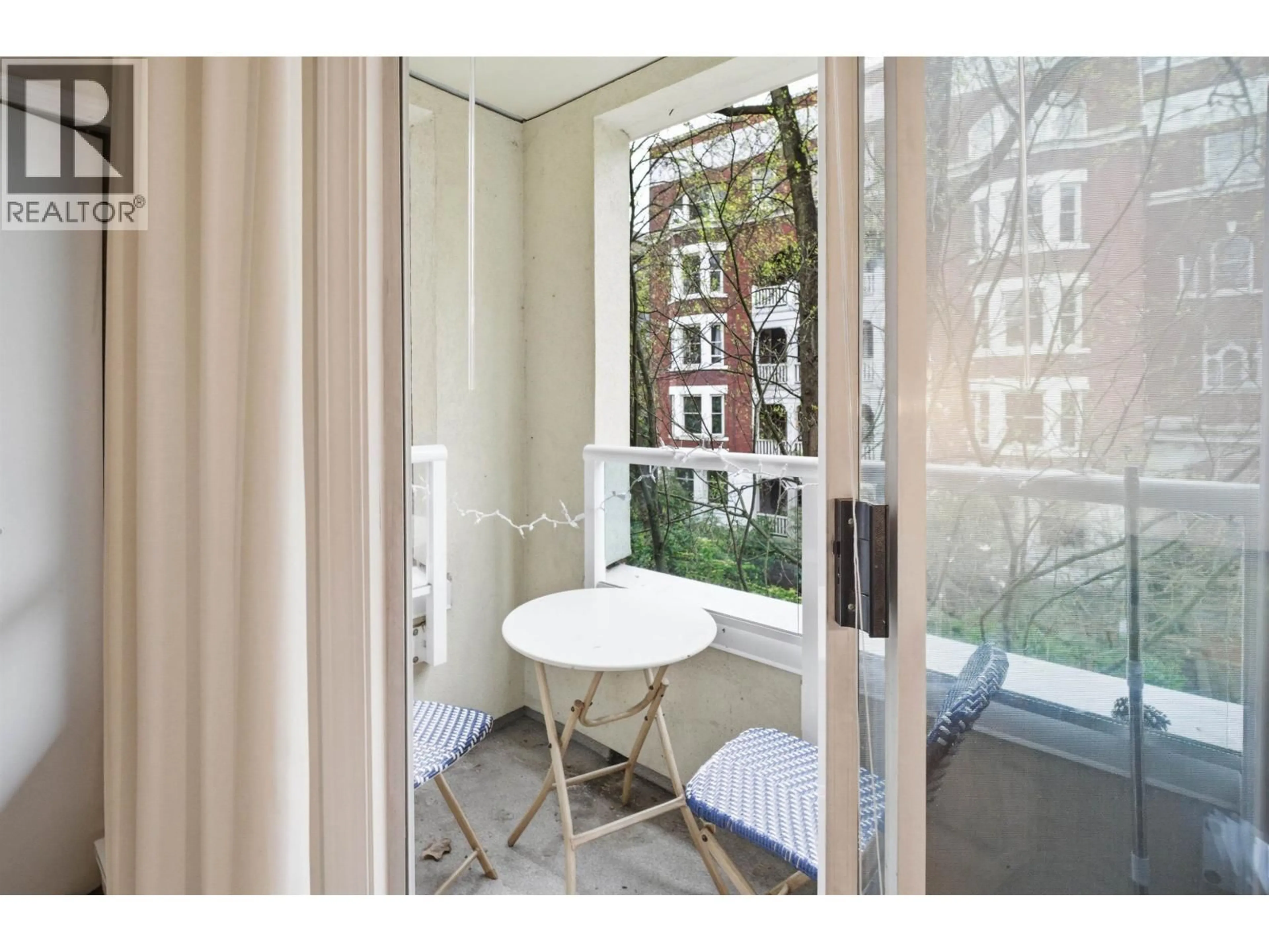 Balcony in the apartment, street for 307 - 1230 HARO STREET, Vancouver British Columbia V6E4J9