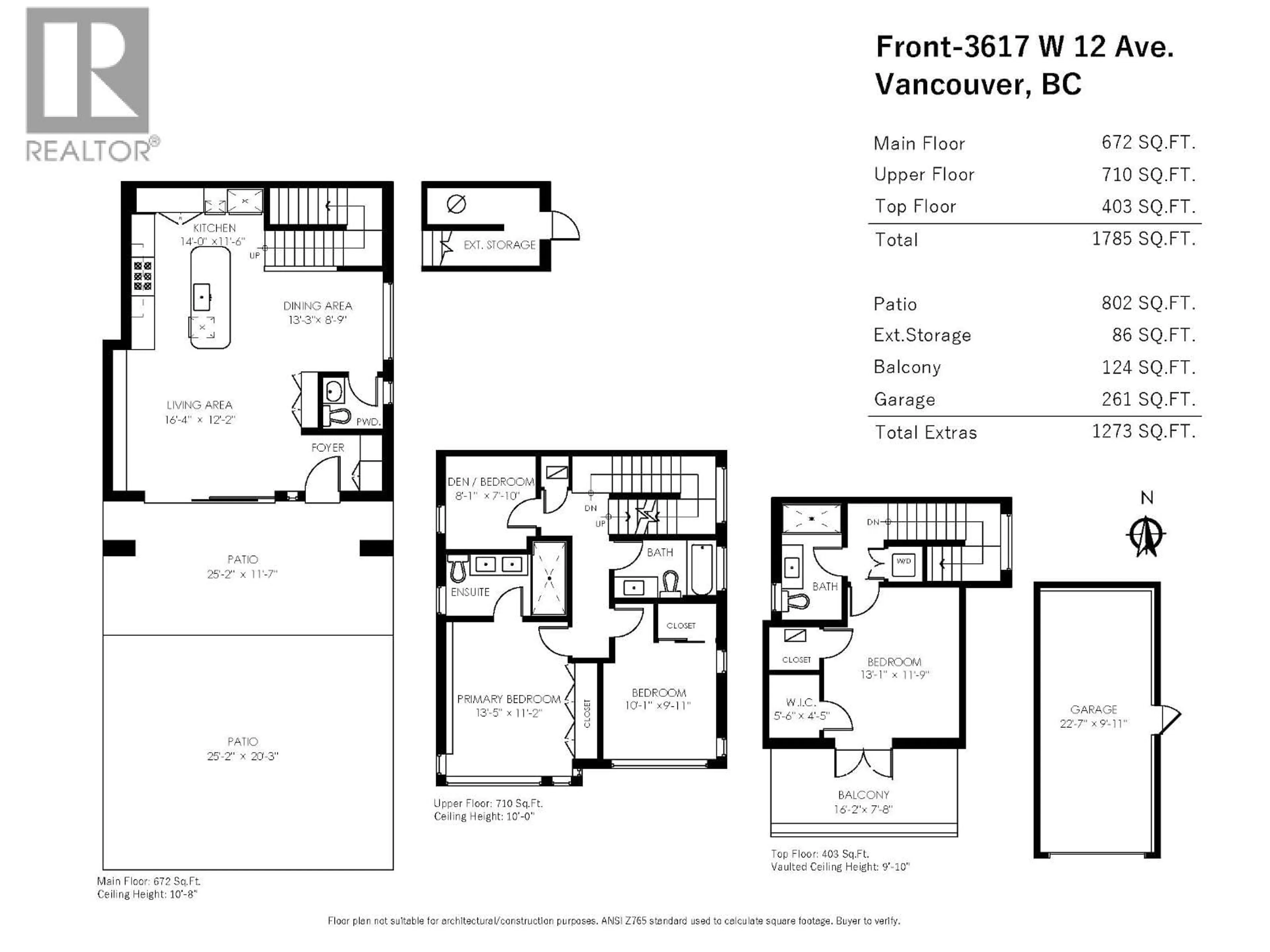 Floor plan for 1 - 3617 12TH AVENUE, Vancouver British Columbia V6R2N5