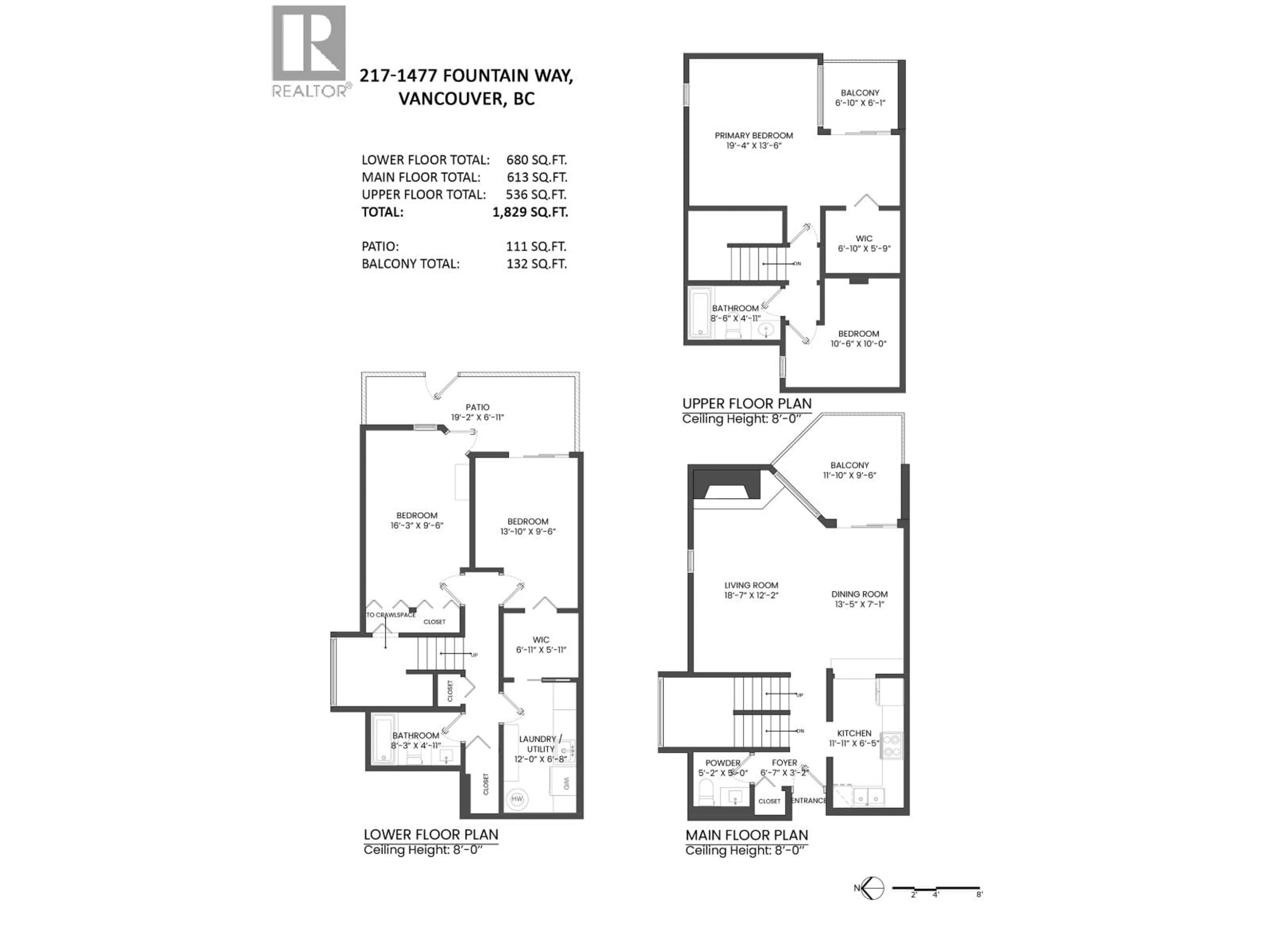 Floor plan for 217 - 1477 FOUNTAIN WAY, Vancouver British Columbia V6H3W9