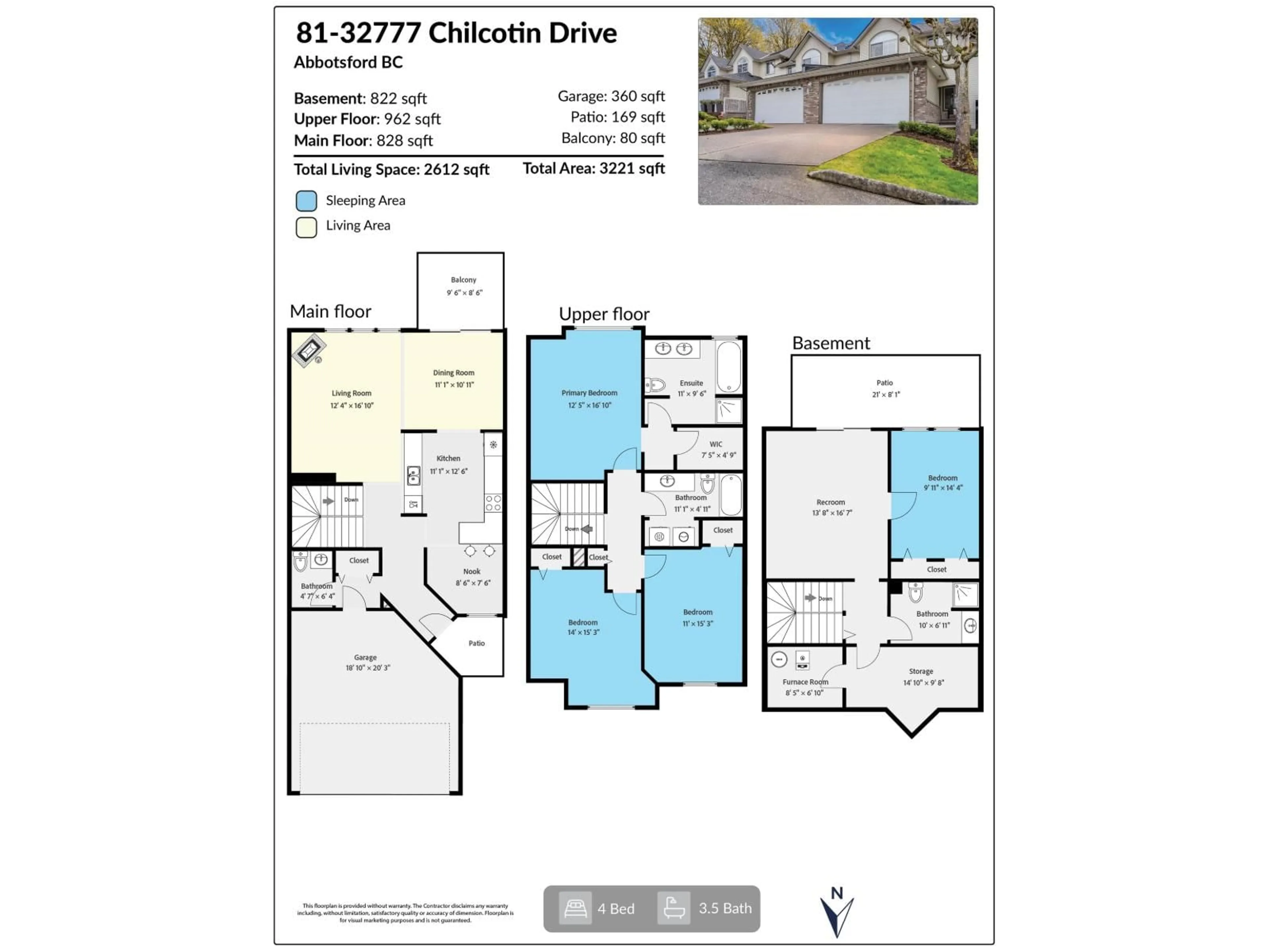 Floor plan for 81 - 32777 CHILCOTIN DRIVE, Abbotsford British Columbia V2T5W4
