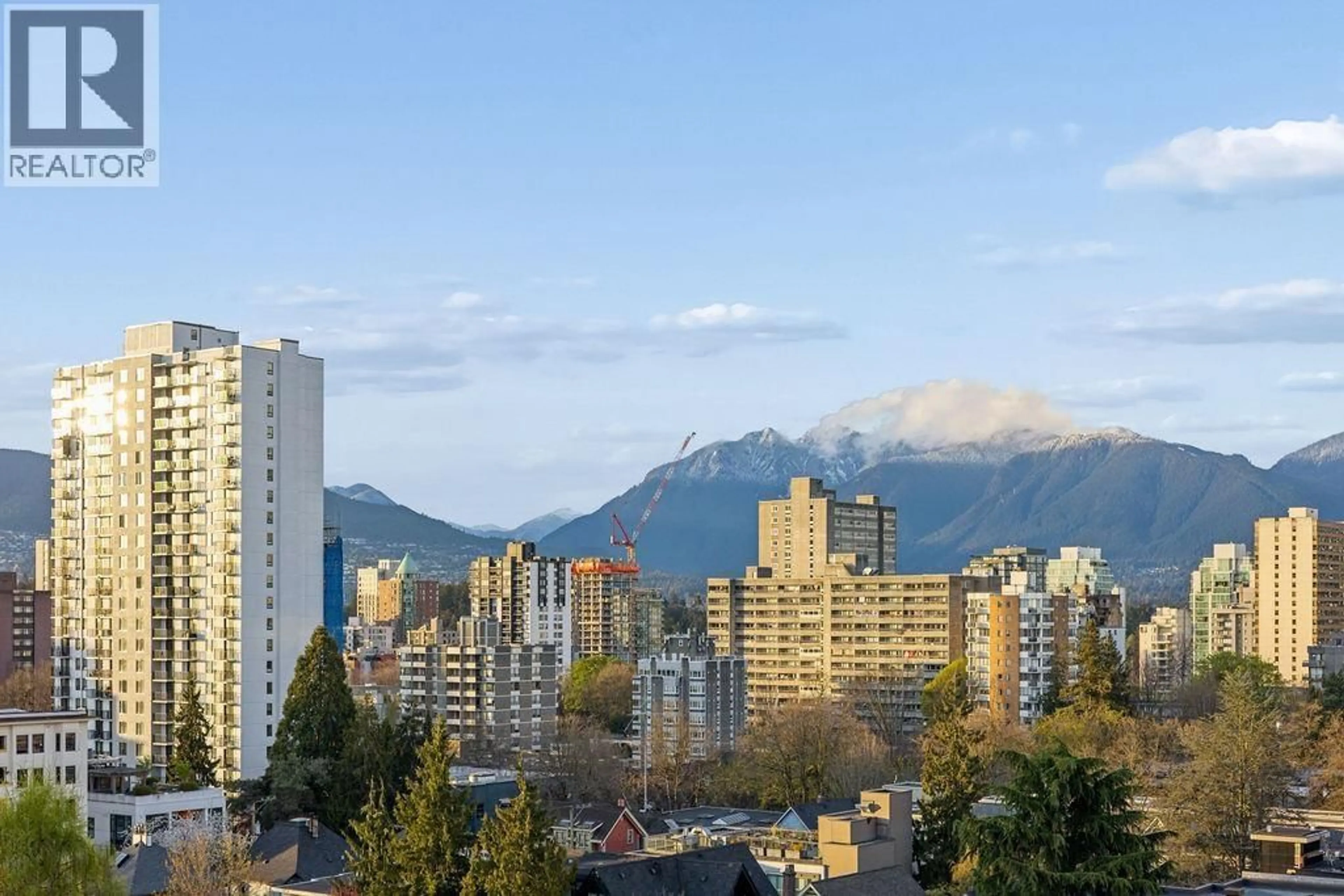 Balcony in the apartment, city buildings view from balcony for 902 - 1108 NICOLA STREET, Vancouver British Columbia V6G2E2