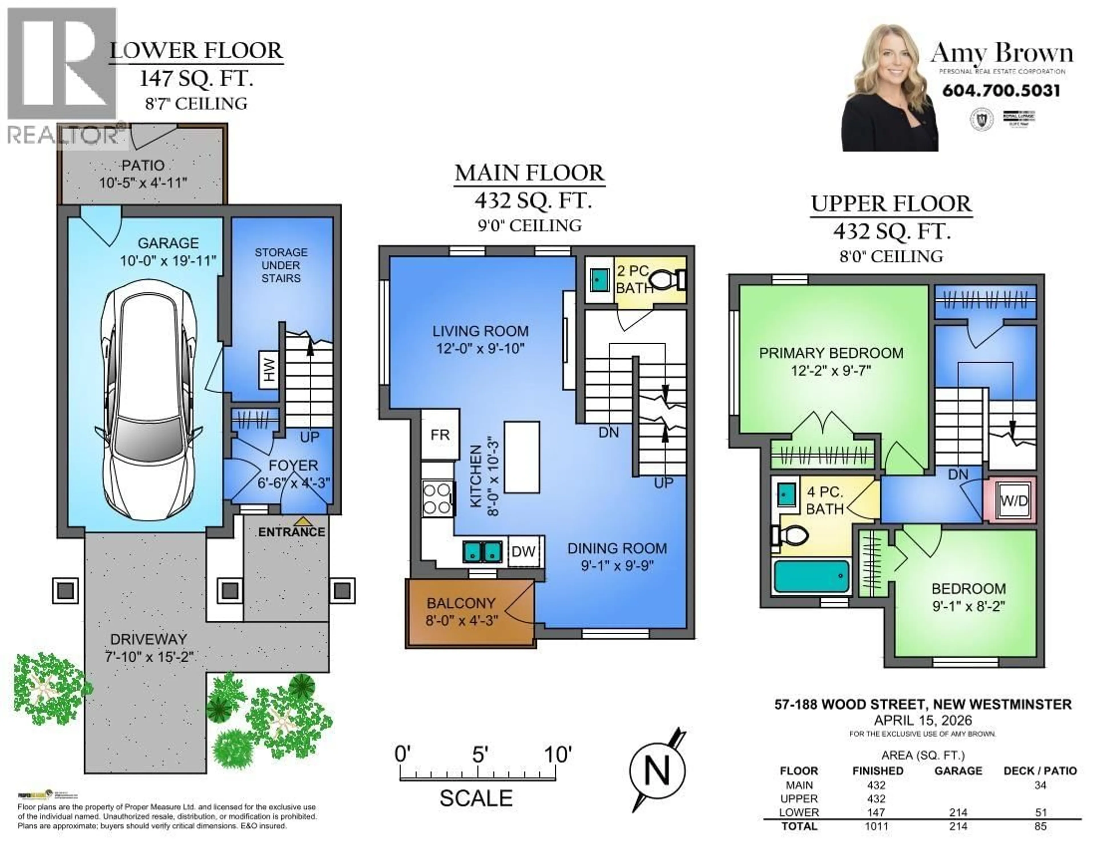 Floor plan for 57 - 188 WOOD STREET, New Westminster British Columbia V3M0H6